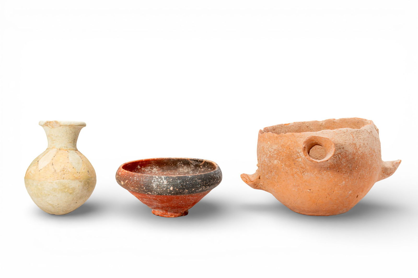 COLLECTION OF EGYPTIAN TERRACOTTA VESSELS (1 of 4)