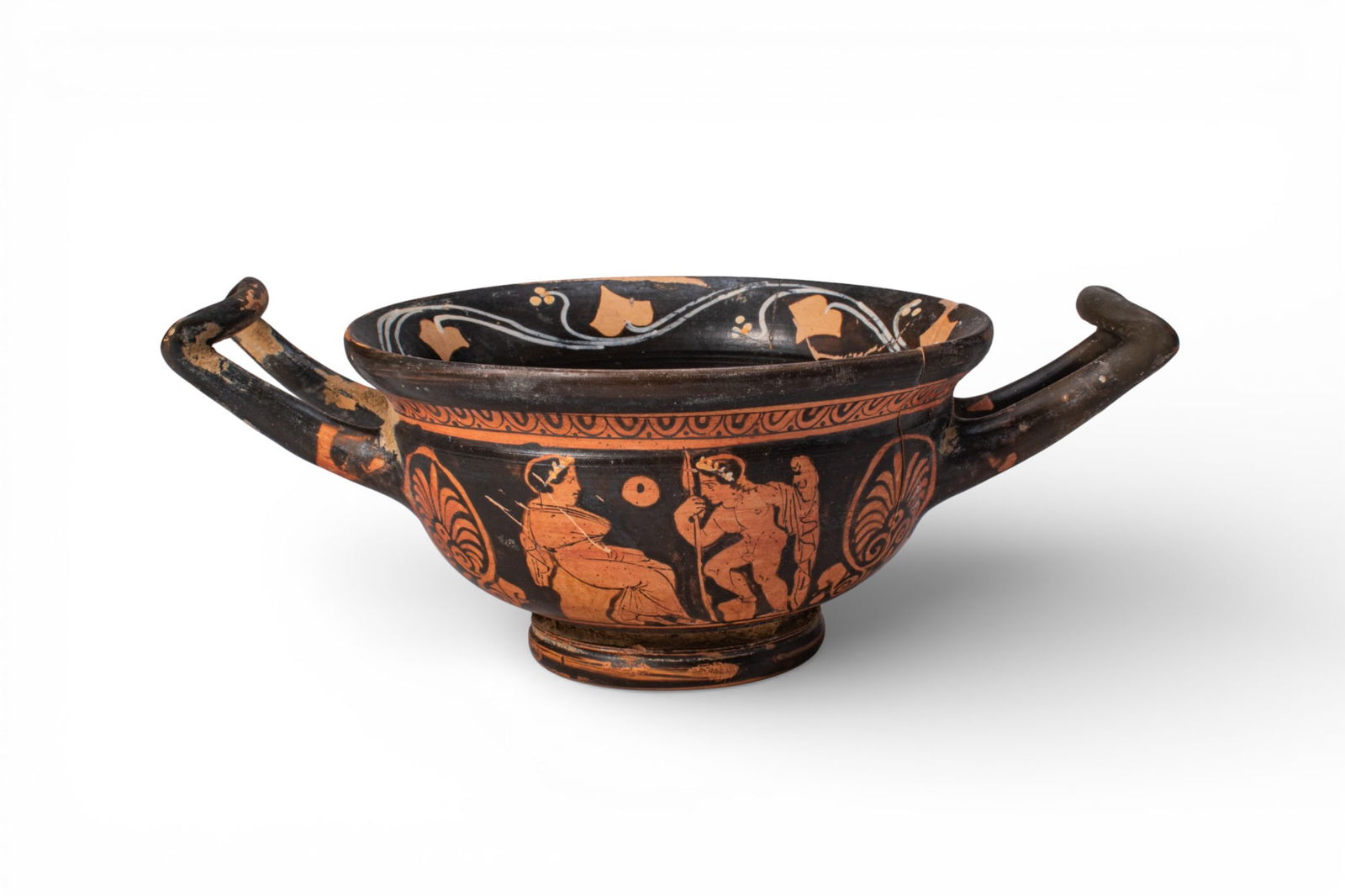 RARE APULIAN RED-FIGURE SKYPHOS WITH THESEUS AND ARIADNE (1 of 7)