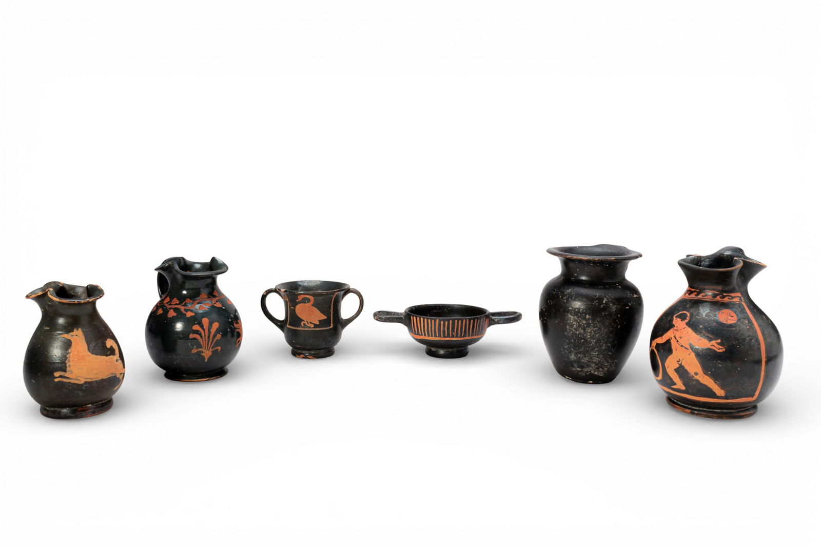 COLLECTION OF GREEK BLACK-GLAZED AND XENON WARE MINIATURE VESSELS (1 of 6)