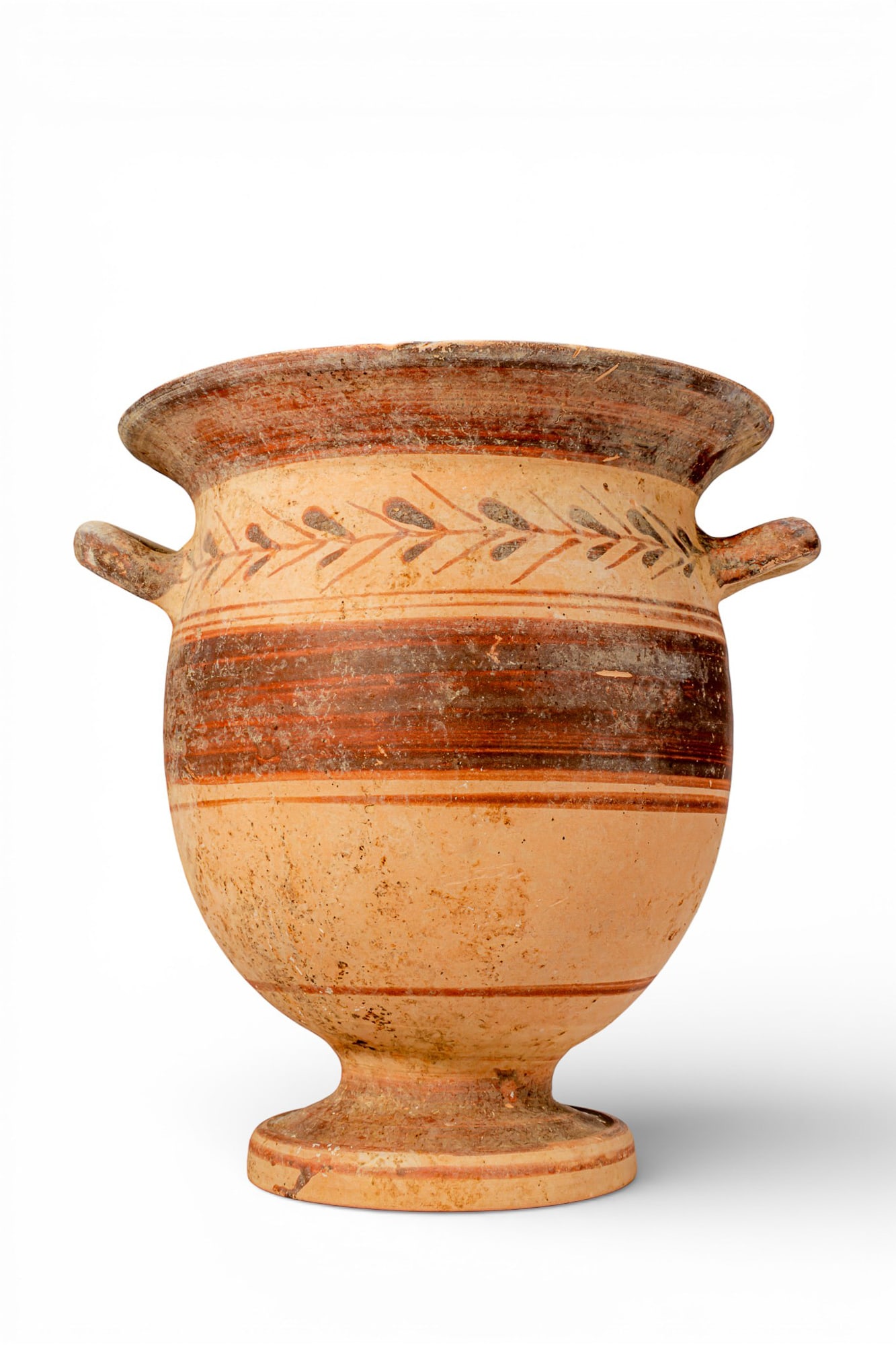 DAUNIAN TERRACOTTA BELL KRATER WITH VEGETAL MOTIFS (1 of 6)