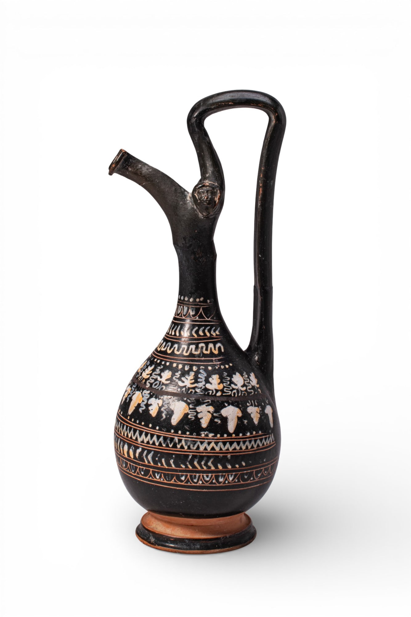 GNATHIAN BLACK-GLAZED EPICHYSIS WITH GRAPES (1 of 6)