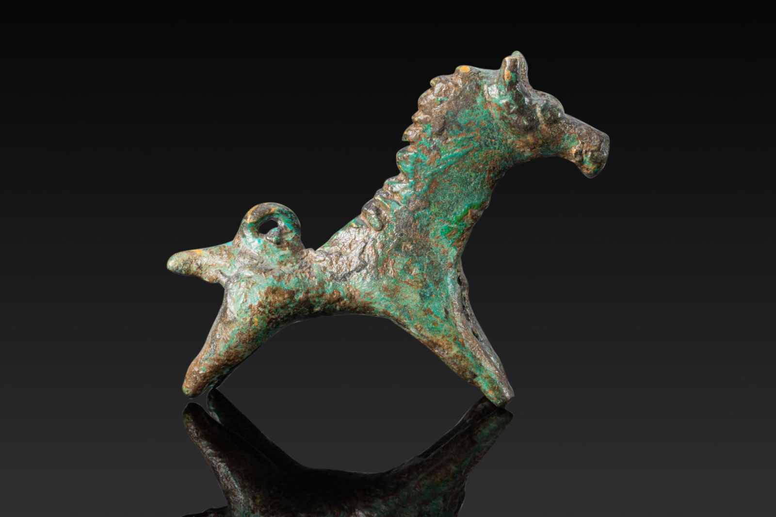 GREEK PERIOD BRONZE HORSE FIGURINE (1 of 5)
