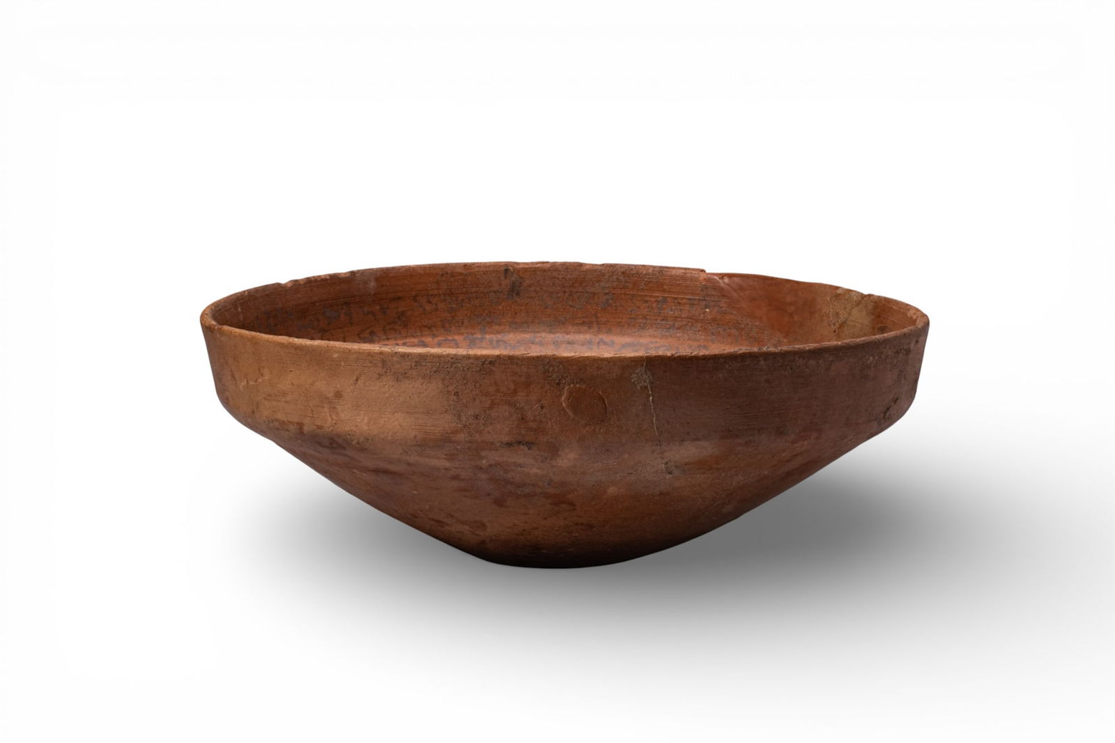 ARAMAIC TERRACOTTA INCANTATION BOWL WITH WARRIOR (1 of 5)