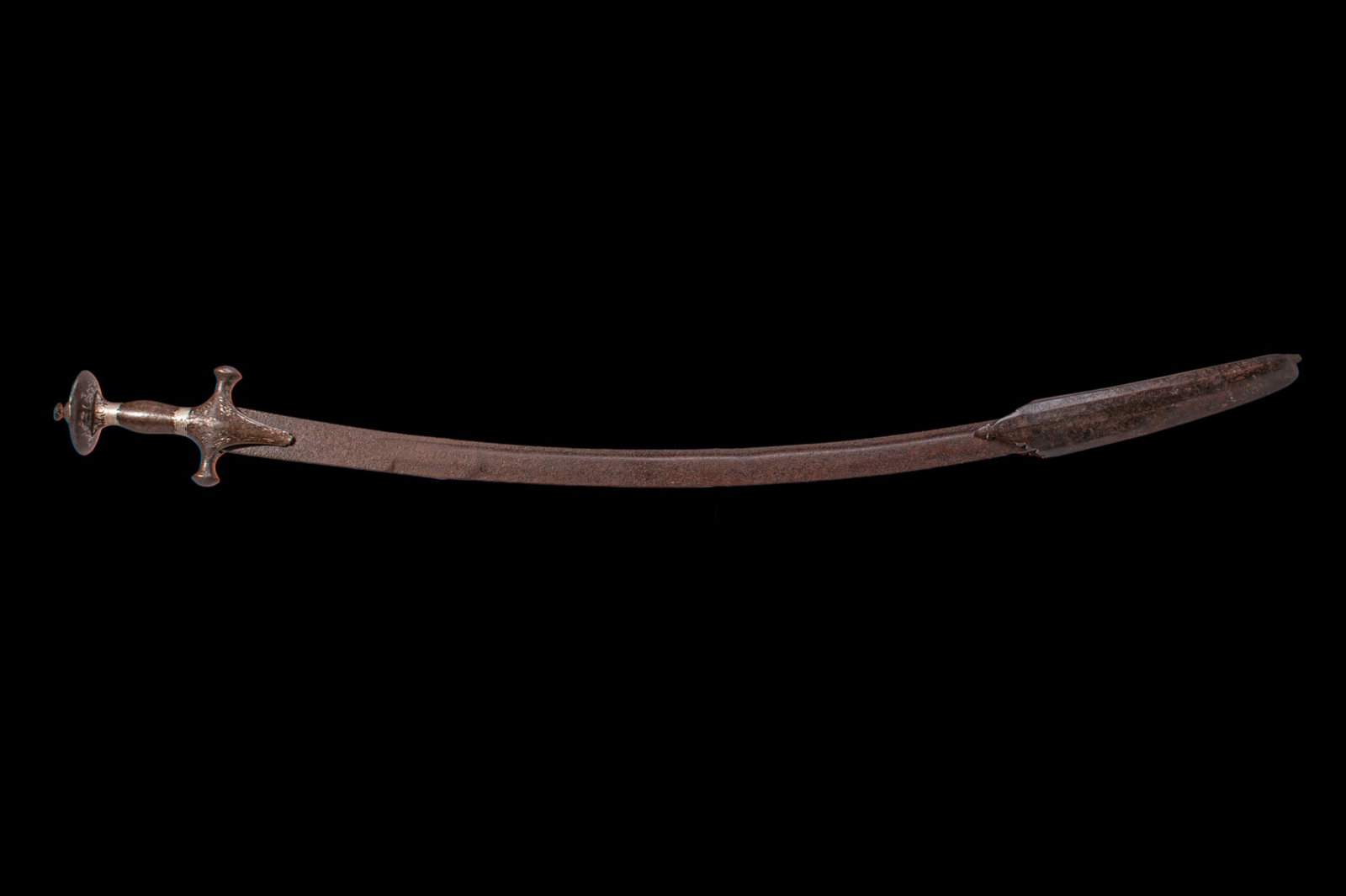 MUGHAL IRON TULWAR SWORD WITH SILVER INLAYS (1 of 7)