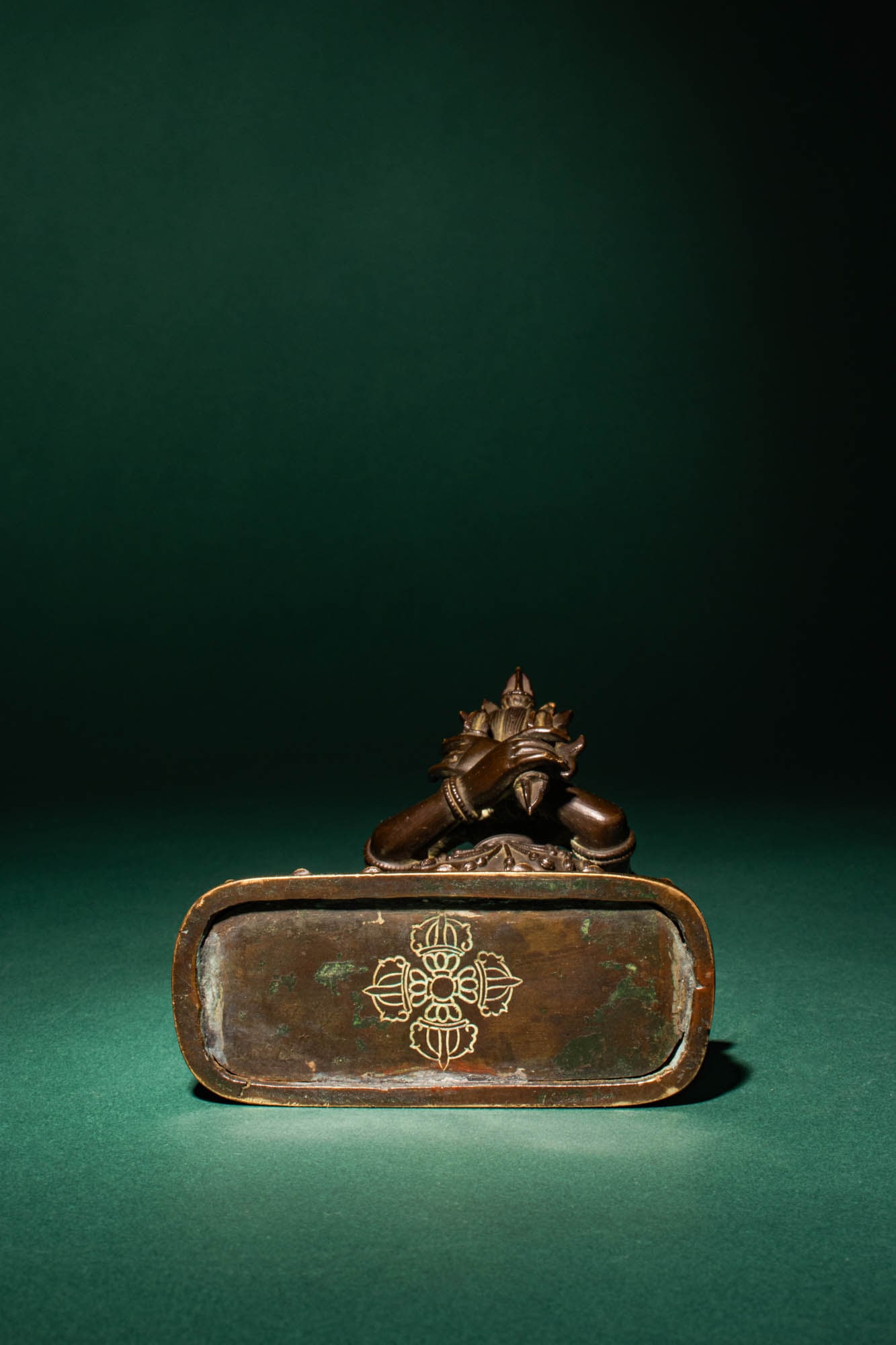 SINO-TIBETAN BRONZE YABYUM OF VAJRASATTVA AND CONSORT - 7