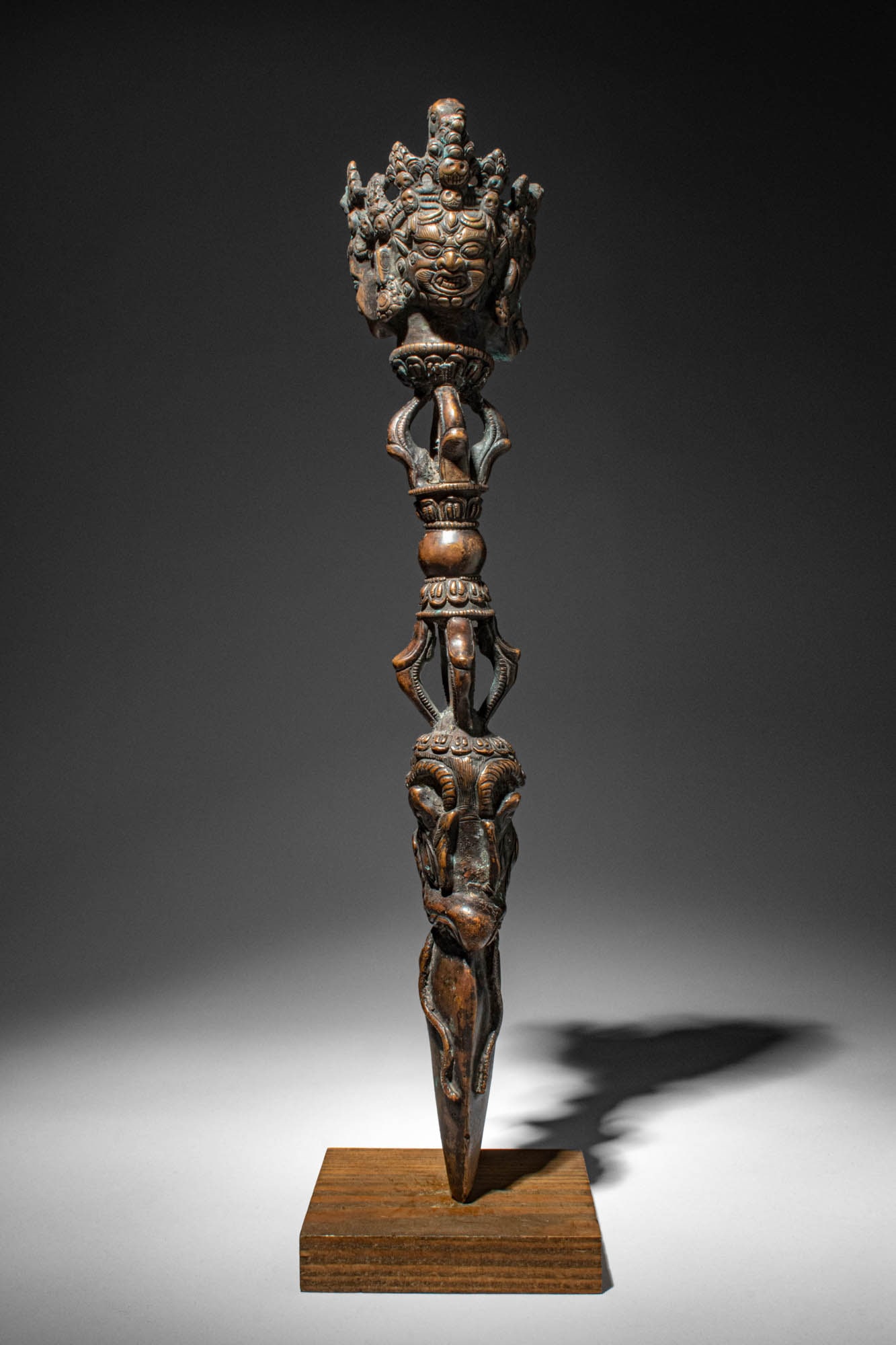 LARGE NEPALESE BRONZE PHURBU (1 of 9)
