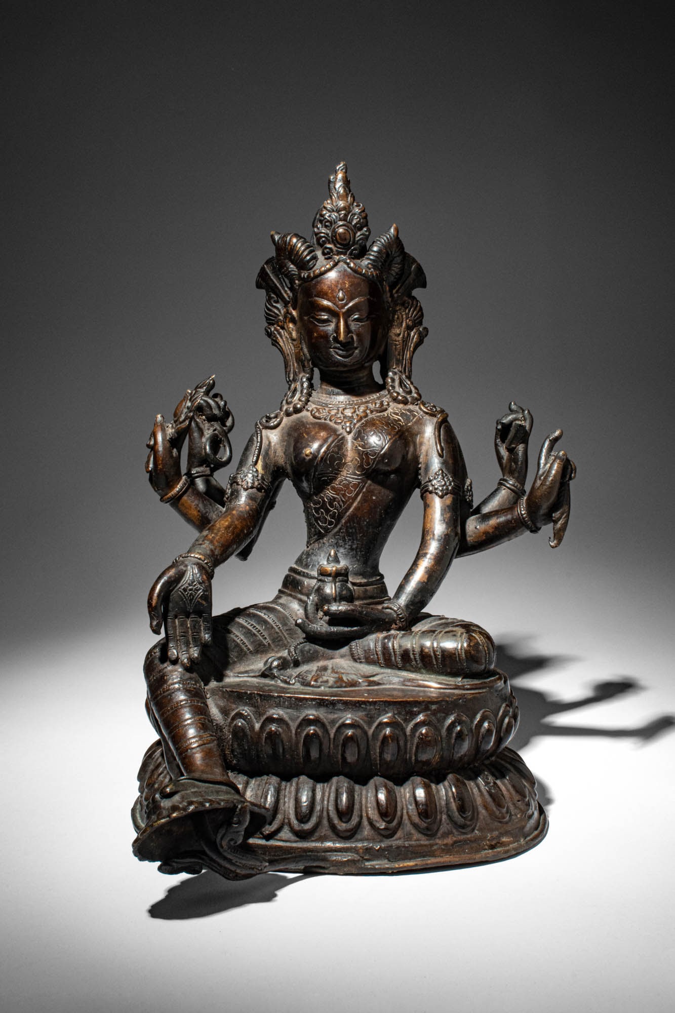 LARGE NEPALESE BRONZE VASUDHARA (1 of 11)