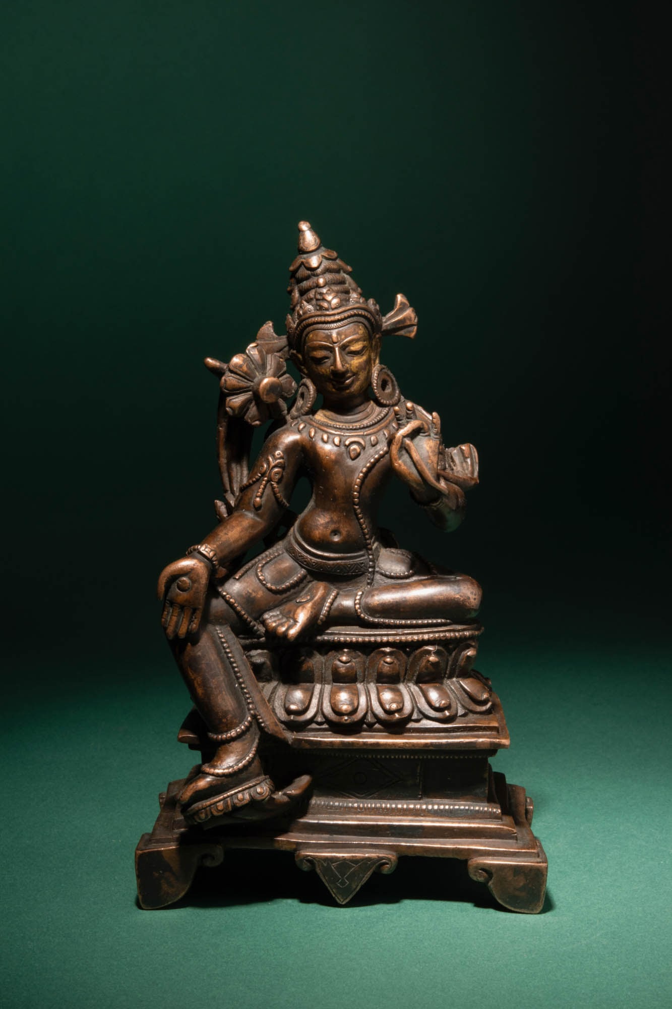 COPPER ALLOY FIGURE OF TARA, PALA STYLE (1 of 9)