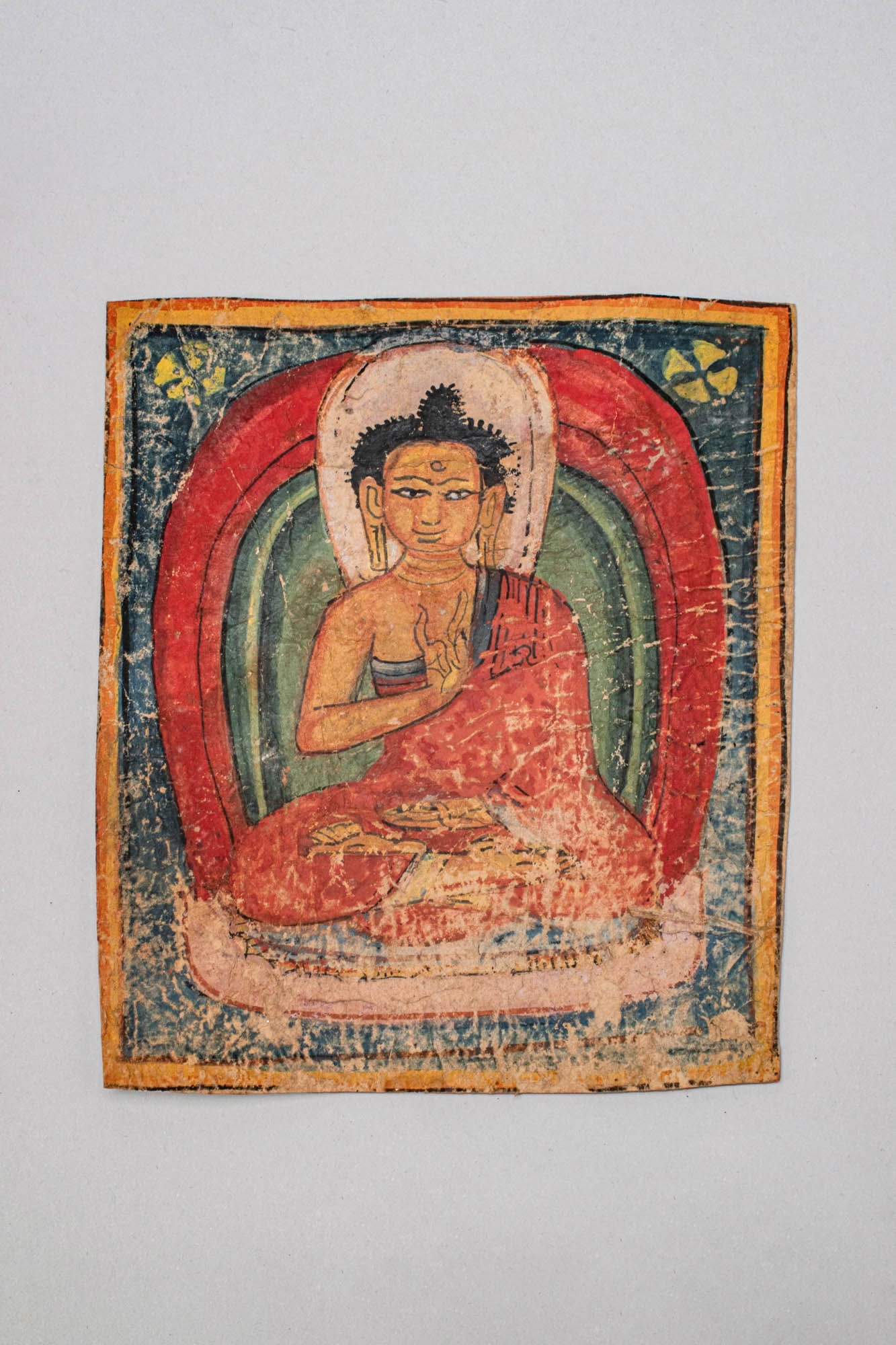 SMALL TIBETAN THANGKA OF BUDDHA (1 of 2)