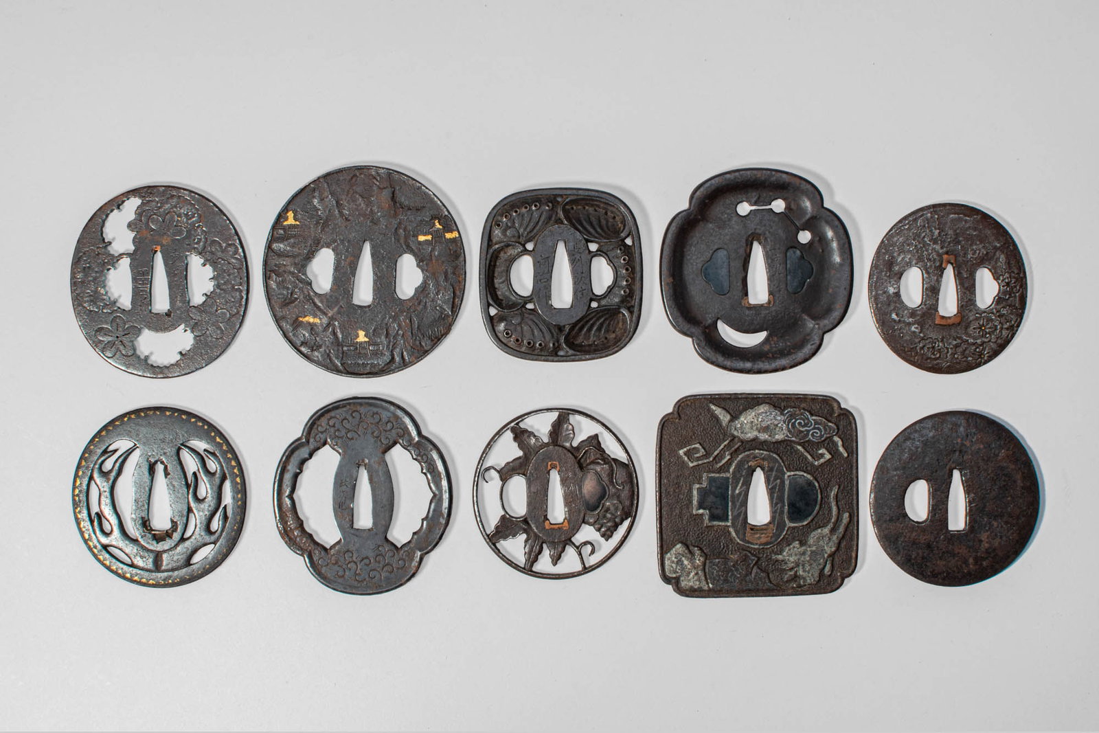 GROUP OF TEN JAPANESE TSUBA (1 of 9)