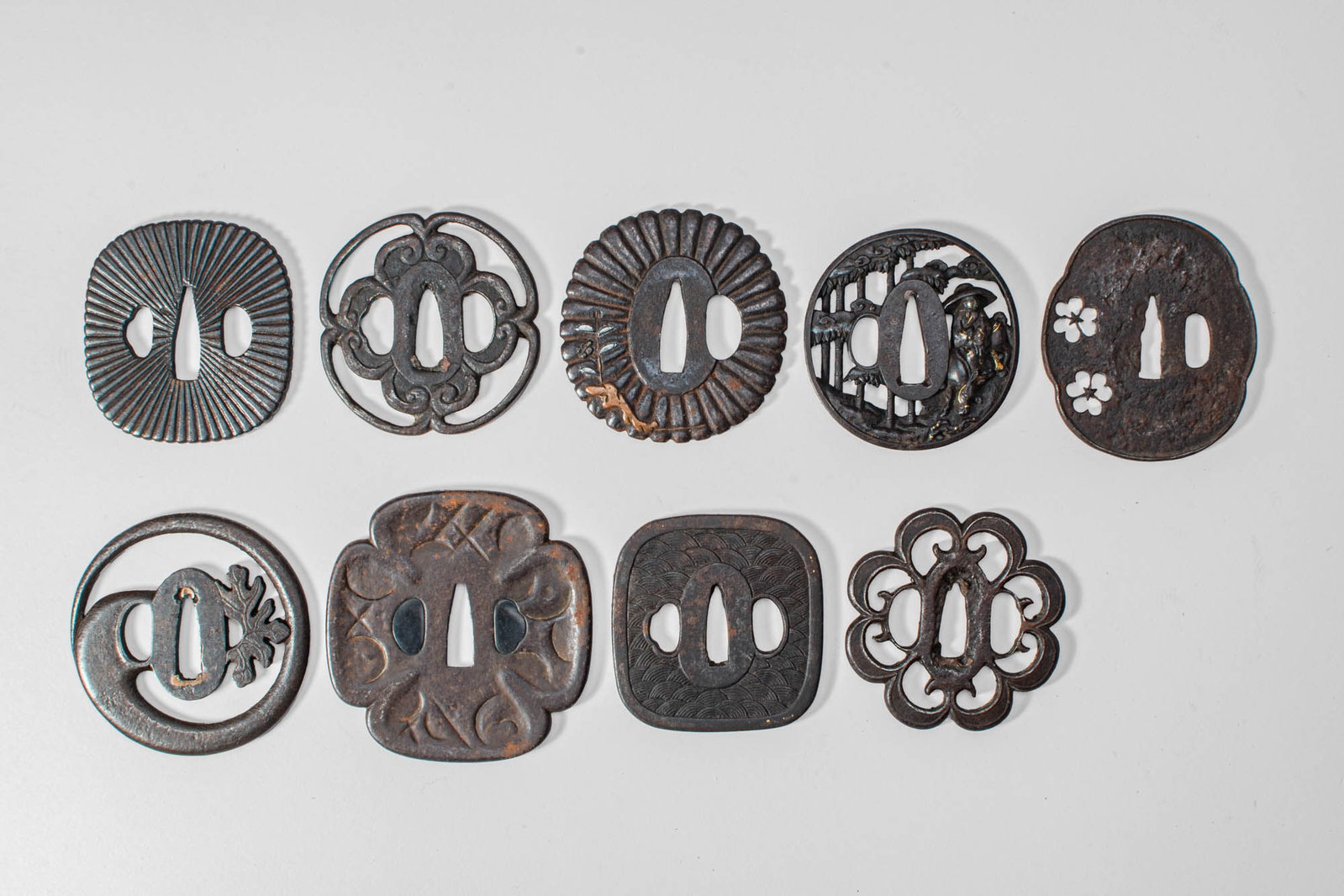 GROUP OF NINE JAPANESE TSUBA (1 of 5)