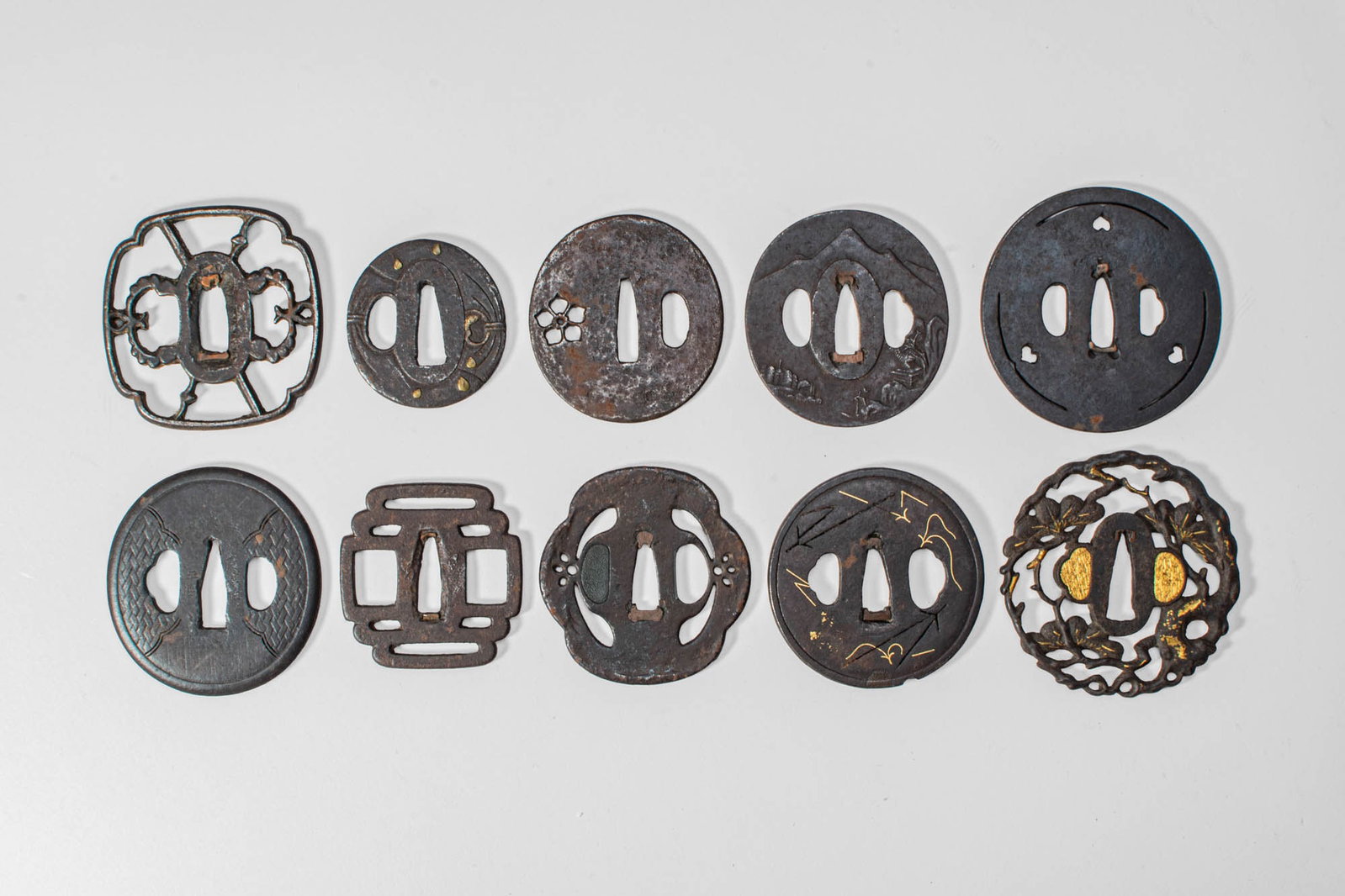 GROUP OF TEN JAPANESE TSUBA (1 of 4)