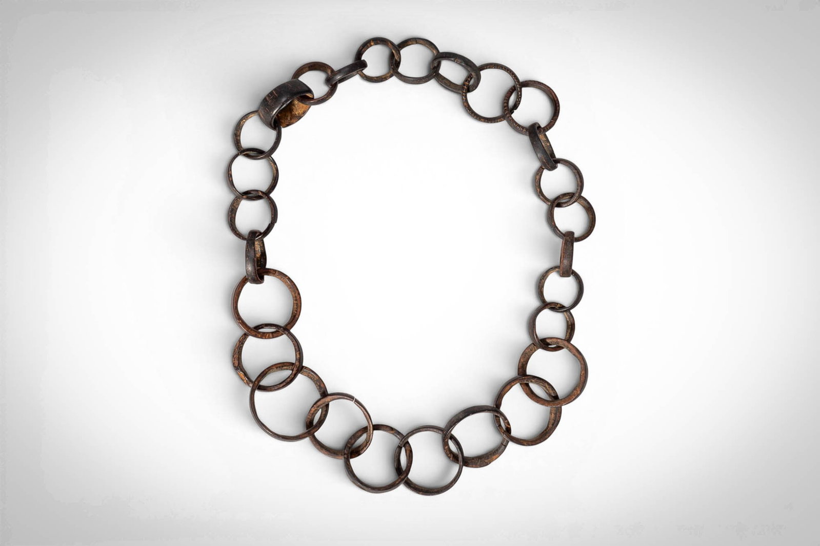 CAROLINE ISLANDS TRUK ATOLL CHAIN: Ca. 19th - early 20th century AD. >A finely worked chain of interlinked shell rings. Highly prized in the Caroline Islands, it served as an heirloom and a form of wealth. >Provenance: Prince collectio
