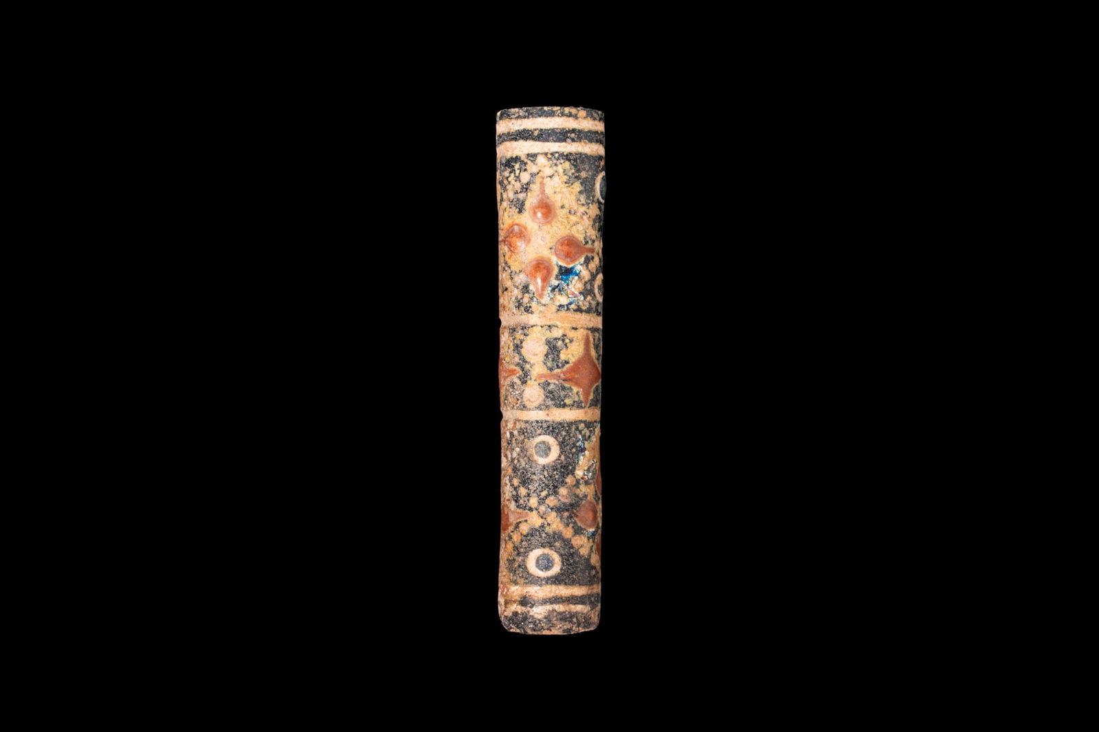 CHINESE WARRING STATES GLASS CYLINDRICAL BEAD (1 of 3)
