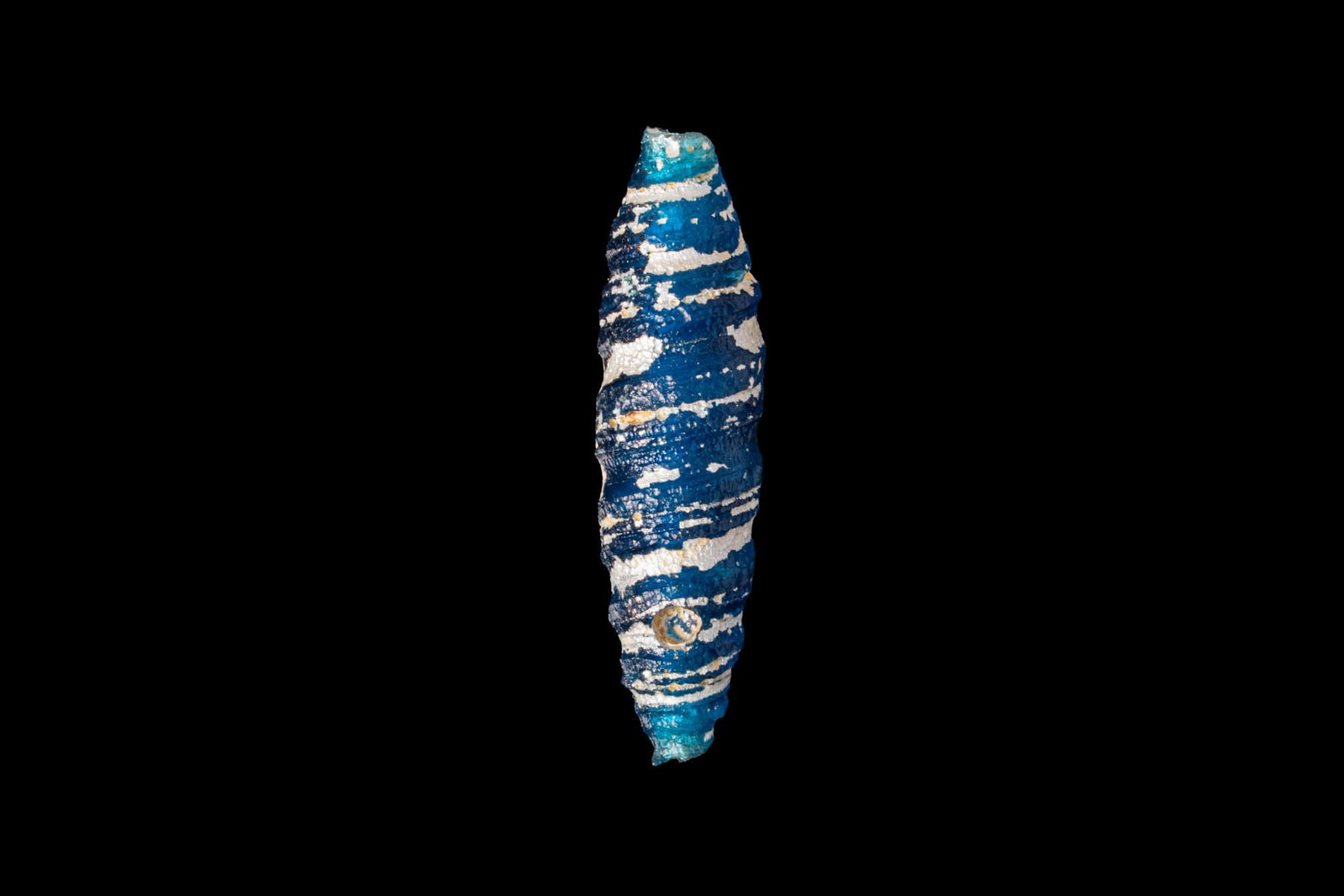 LARGE GREEK BLUE GLASS COILED BEAD (1 of 3)