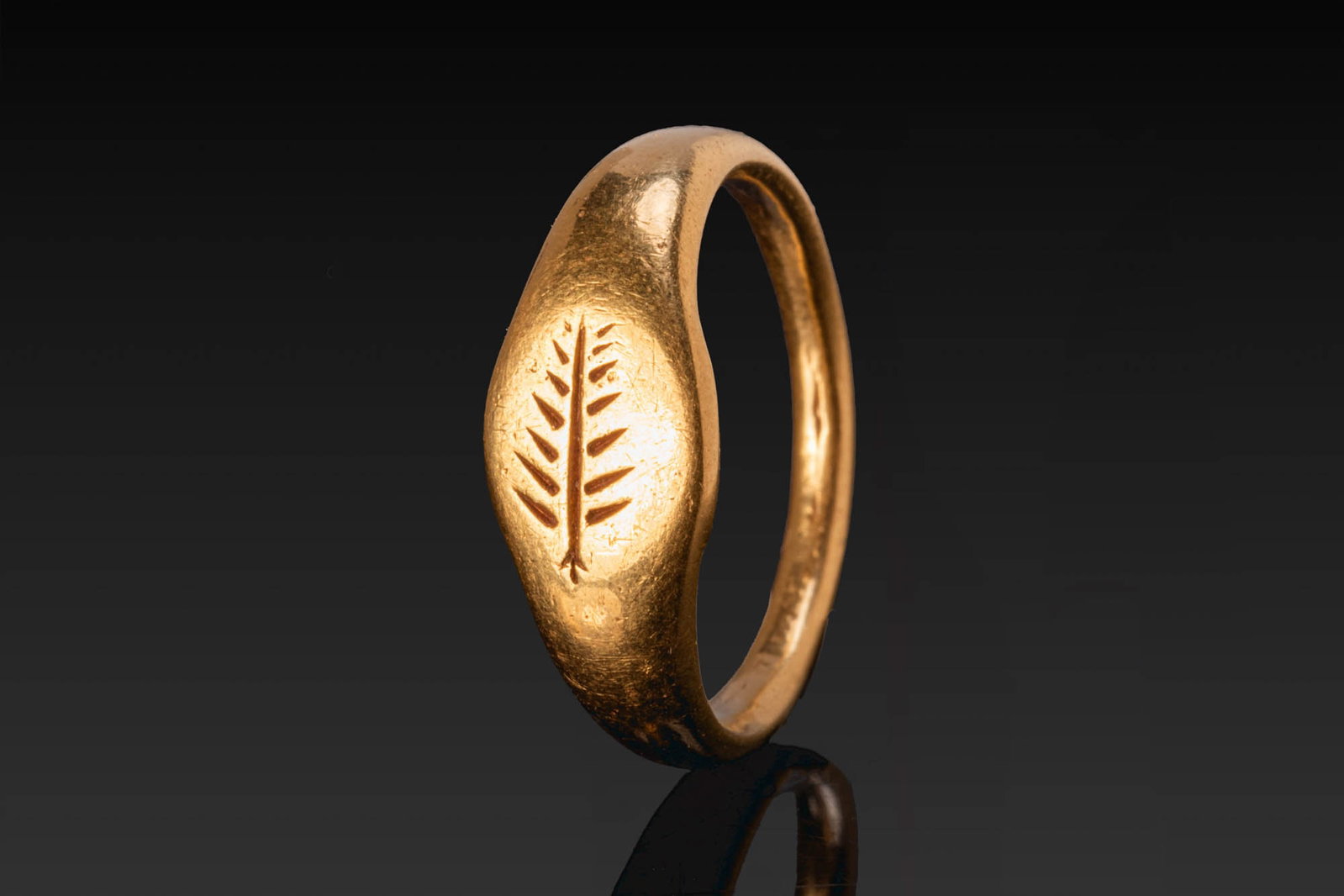 ROMAN GOLD RING WITH PALM BRANCH (1 of 7)