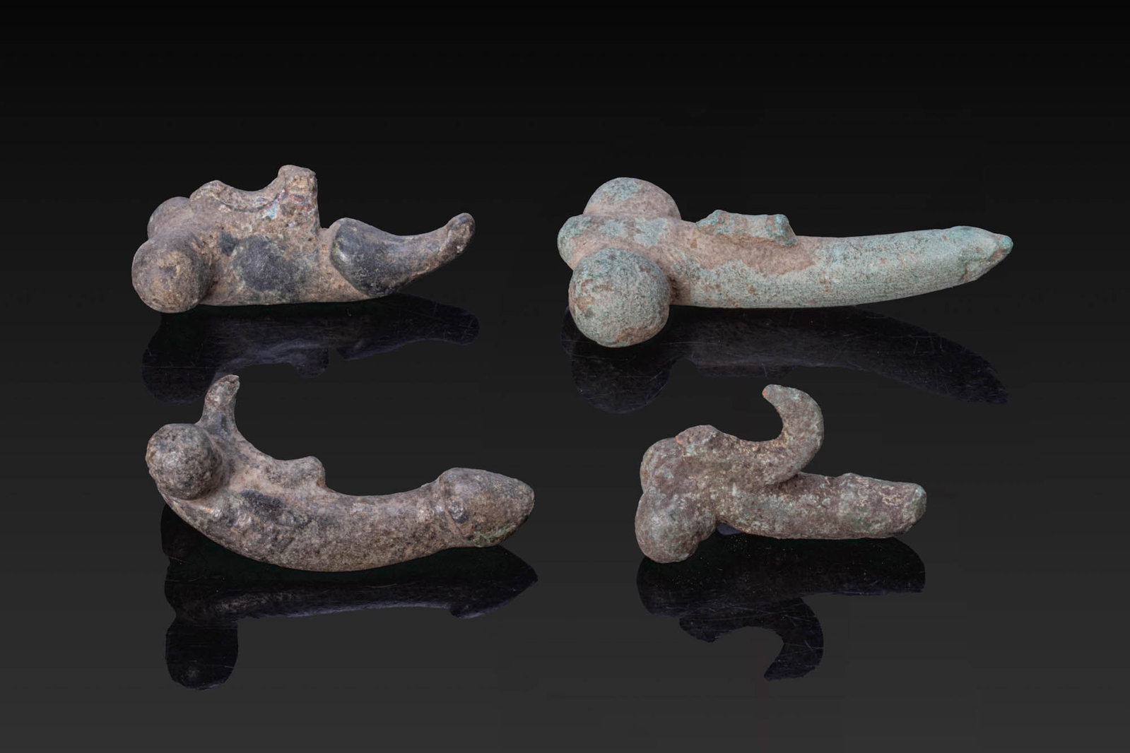 COLLECTION OF ROMAN BRONZE PHALLIC AMULETS (1 of 3)
