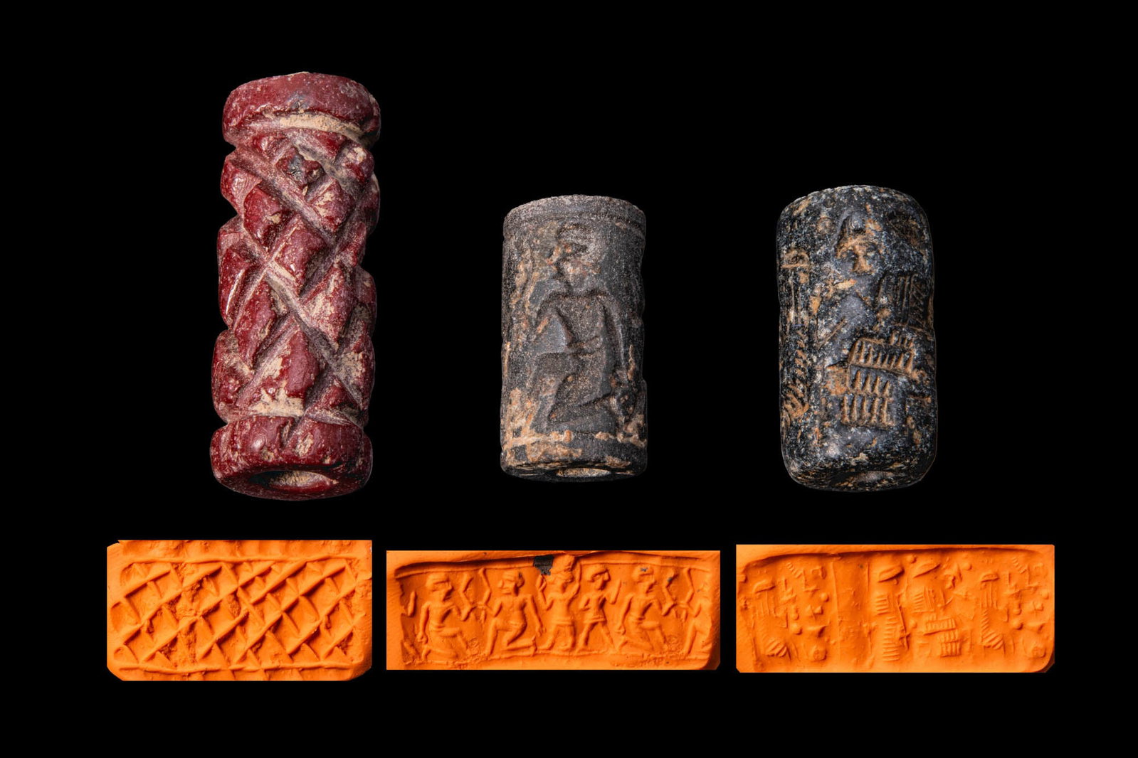 COLLECTION OF MESOPOTAMIAN AND OLD SYRIAN STONE CYLINDER SEALS (1 of 6)