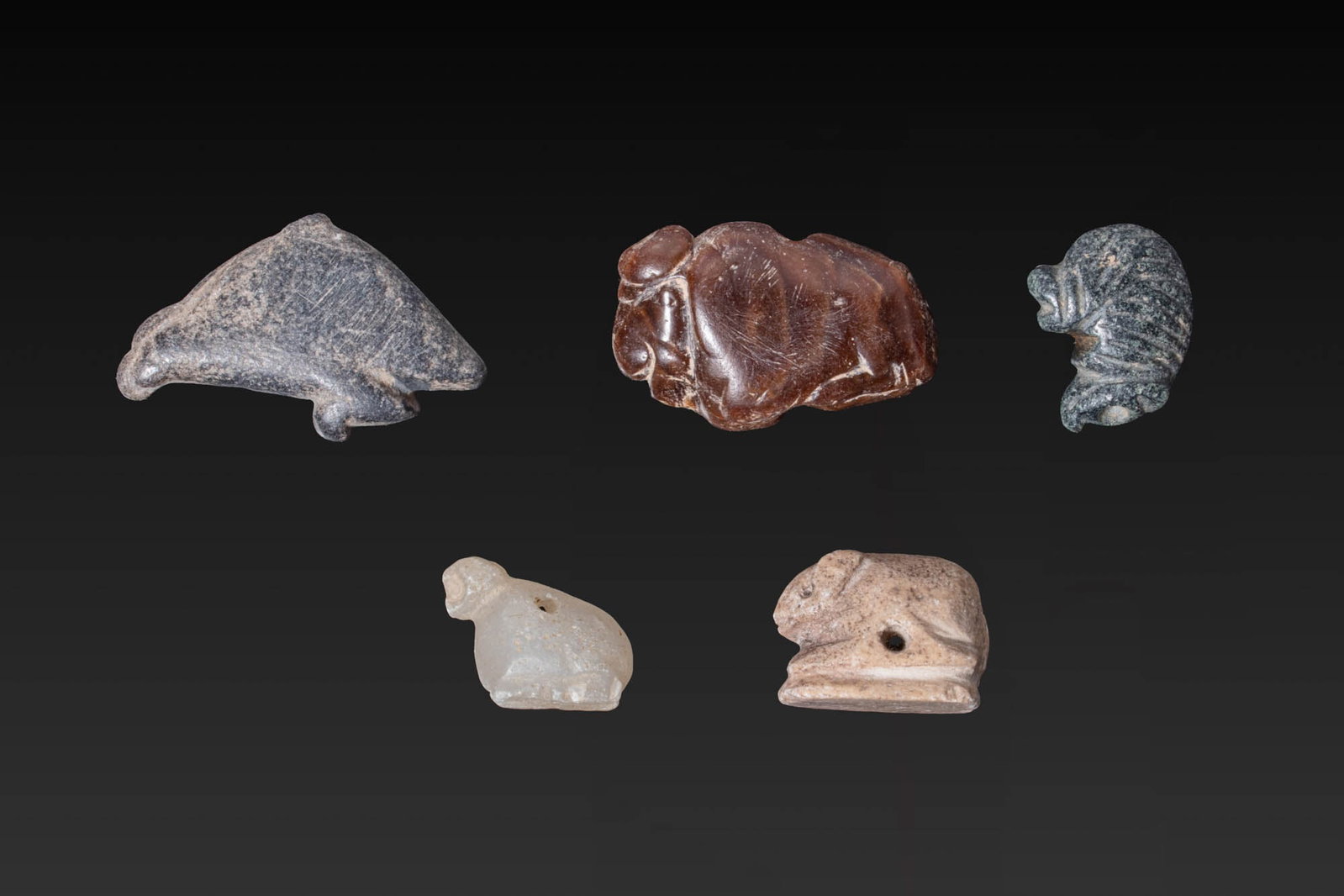 COLLECTION OF MESOPOTAMIAN STONE ANIMAL AMULETS AND A STAMP SEAL - ORIGINAL LAMBERT REPORT (1 of 7)