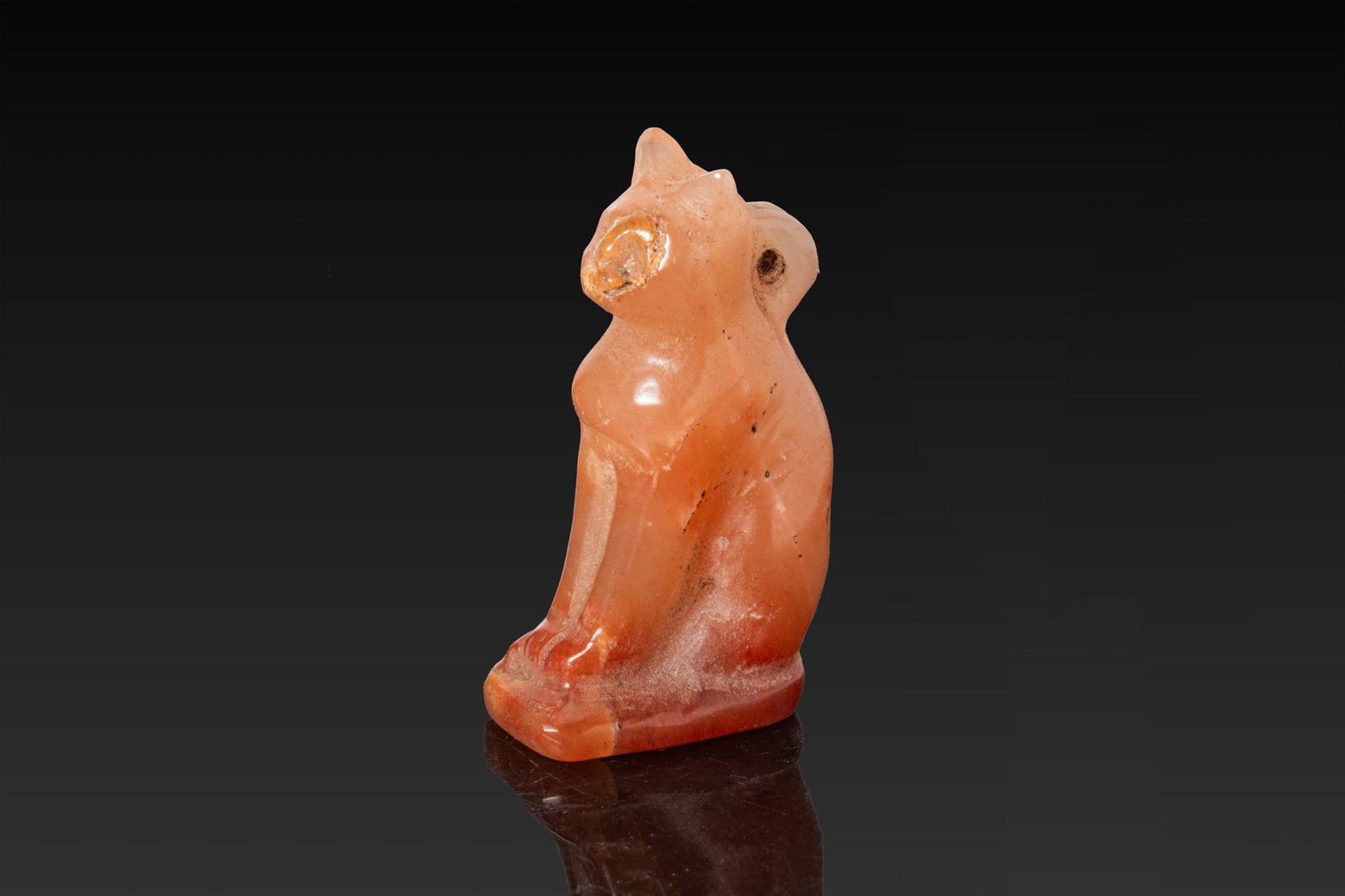 EGYPTIAN CARNELIAN CAT AMULET (1 of 3)