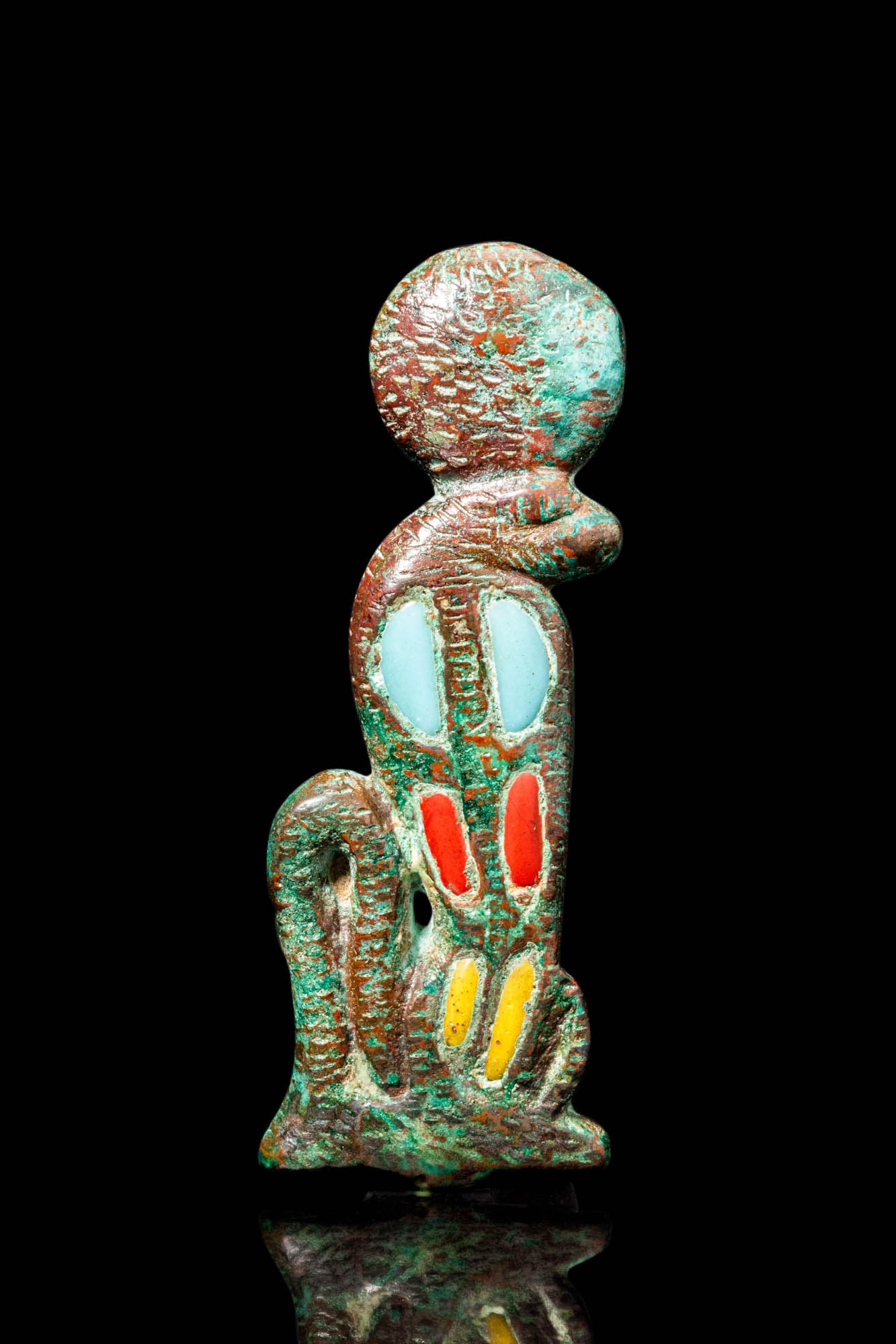 EGYPTIAN BRONZE INLAID APPLIQUE OF URAEUS - MUSEUM EXHIBITED (1 of 2)