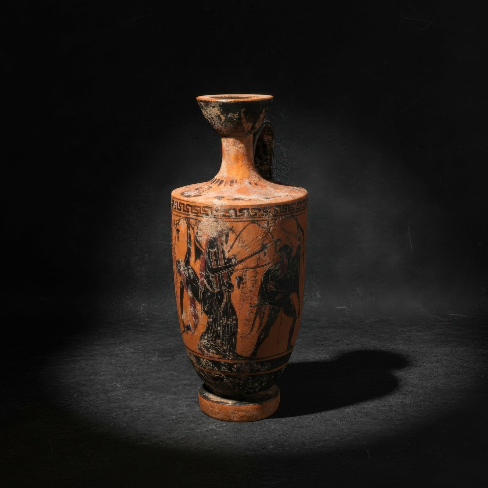 ATTIC BLACK-FIGURE LEKYTHOS WITH DIONYSUS AND SATYRS (1 of 8)