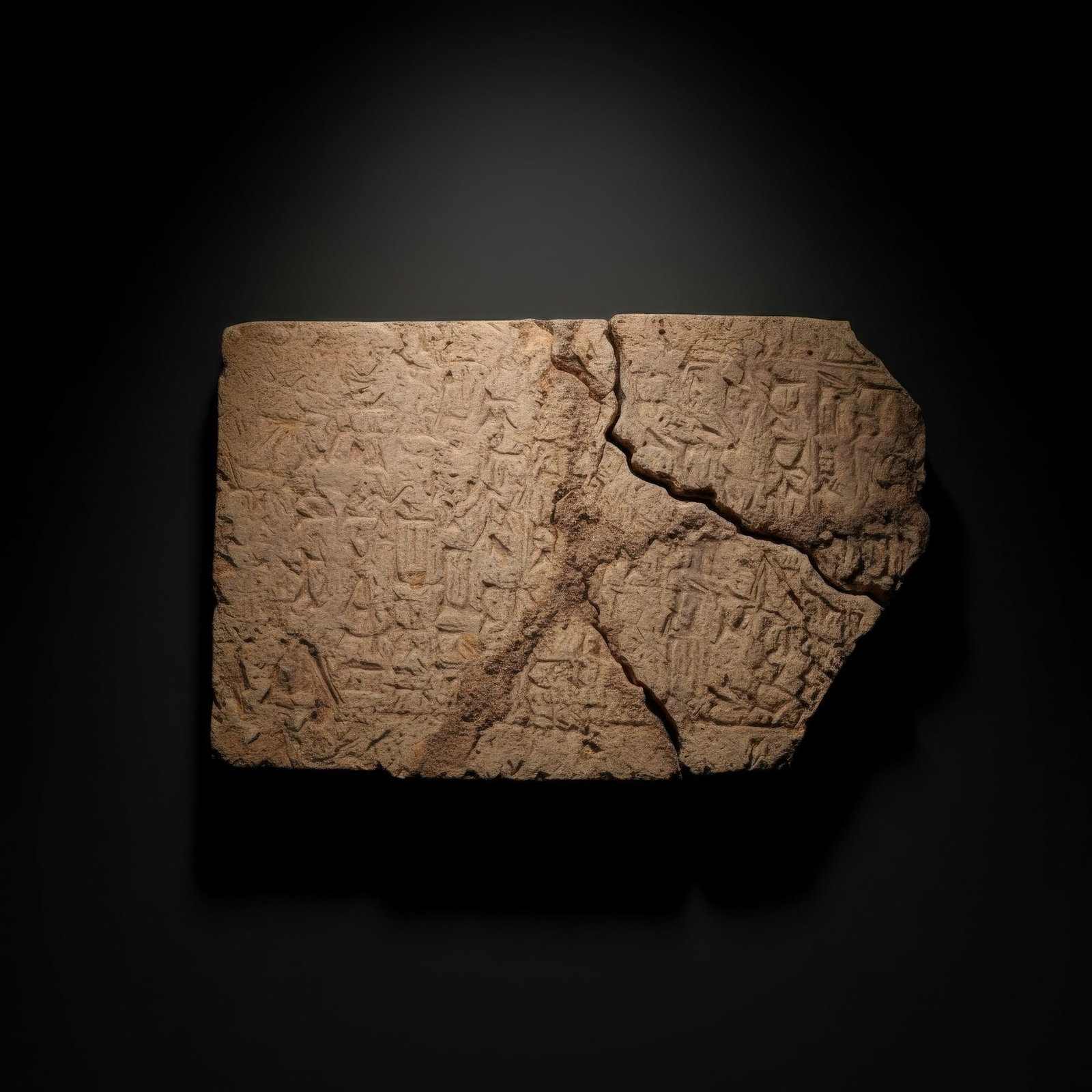 BABYLONIAN TERRACOTTA INSCRIBED TEMPLE BRICK OF NEBUCHADNEZZAR II (1 of 4)