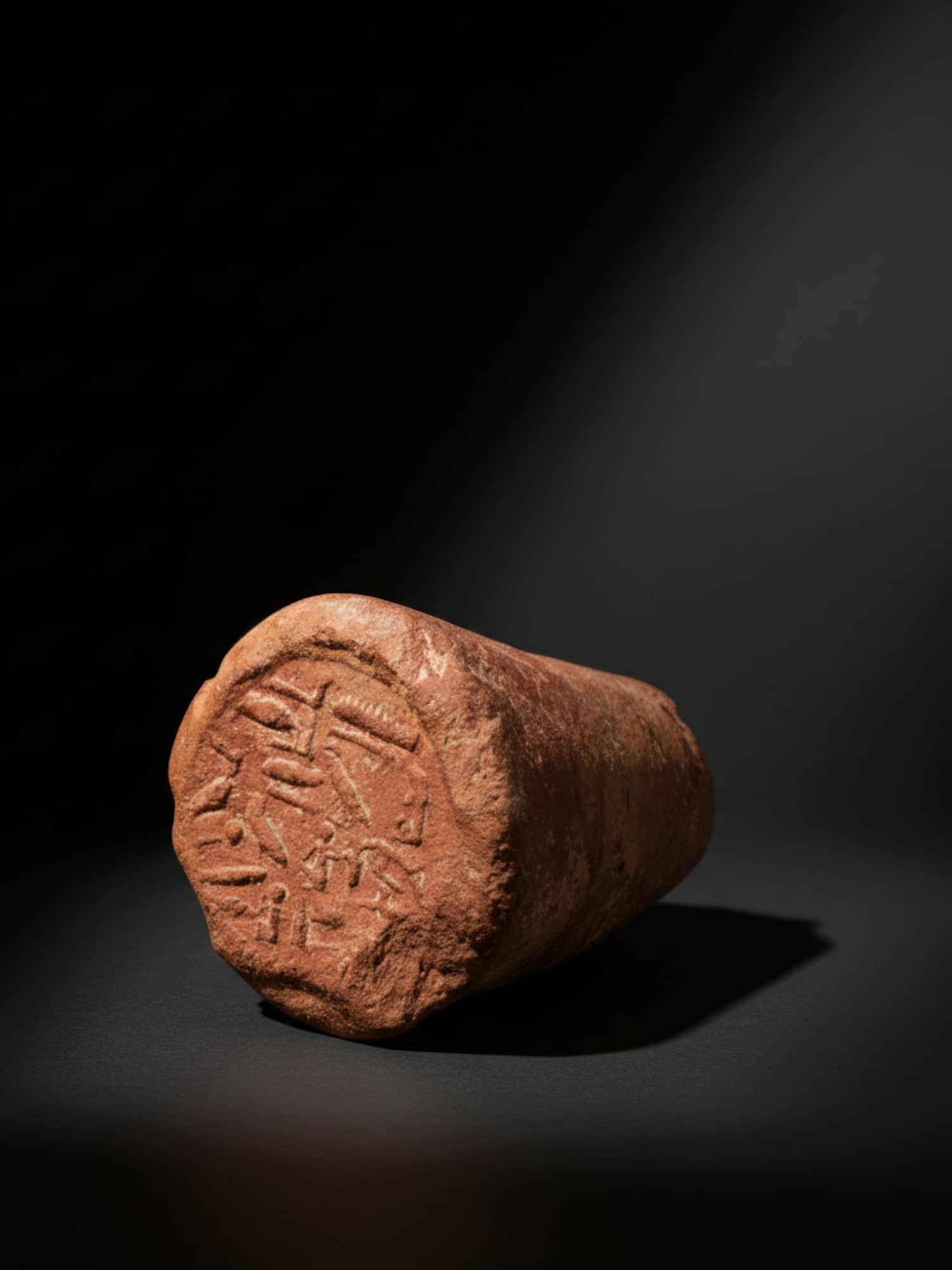 EGYPTIAN TERRACOTTA FUNERARY CONE WITH HIEROGLYPHIC INSCRIPTION (1 of 4)