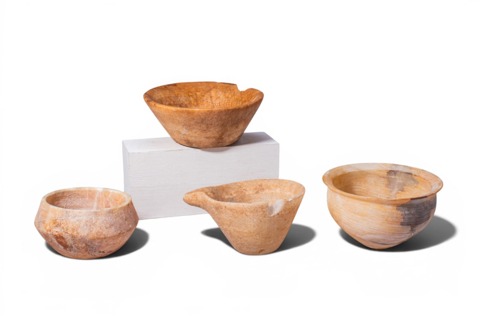 COLLECTION OF EGYPTIAN ALABASTER VESSELS (1 of 2)