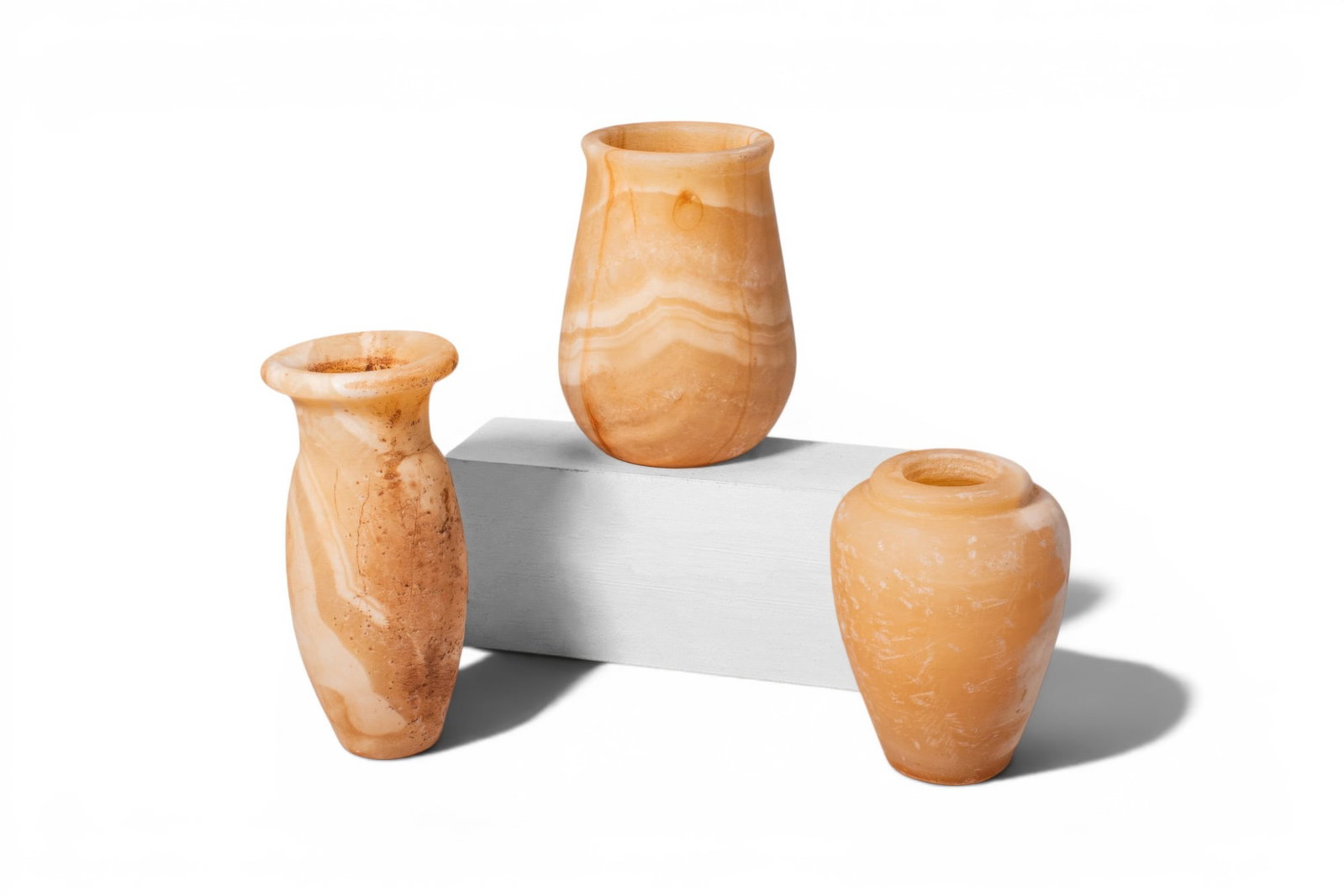 COLLECTION OF EGYPTIAN ALABASTER VESSELS (1 of 2)