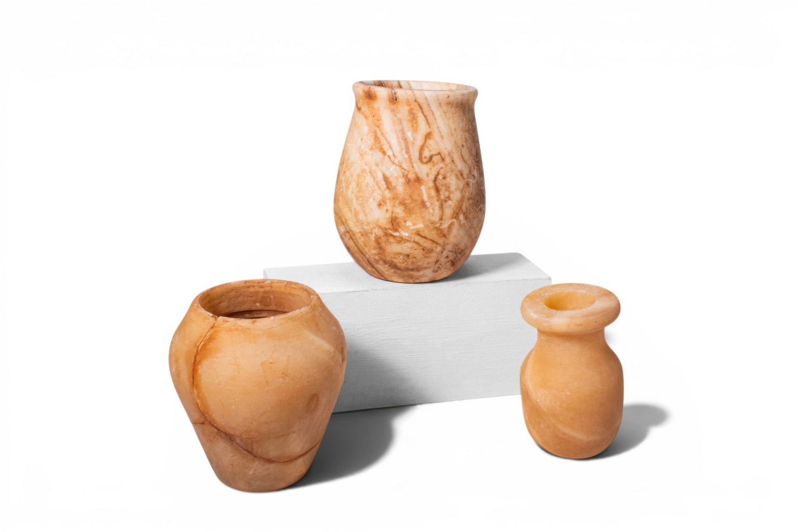 COLLECTION OF EGYPTIAN ALABASTER VESSELS (1 of 2)