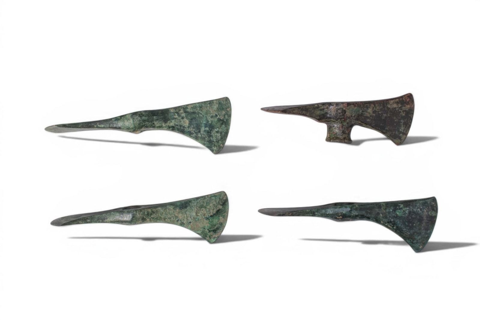 COLLECTION OF GREEK PERIOD BRONZE AXE HEADS (1 of 2)