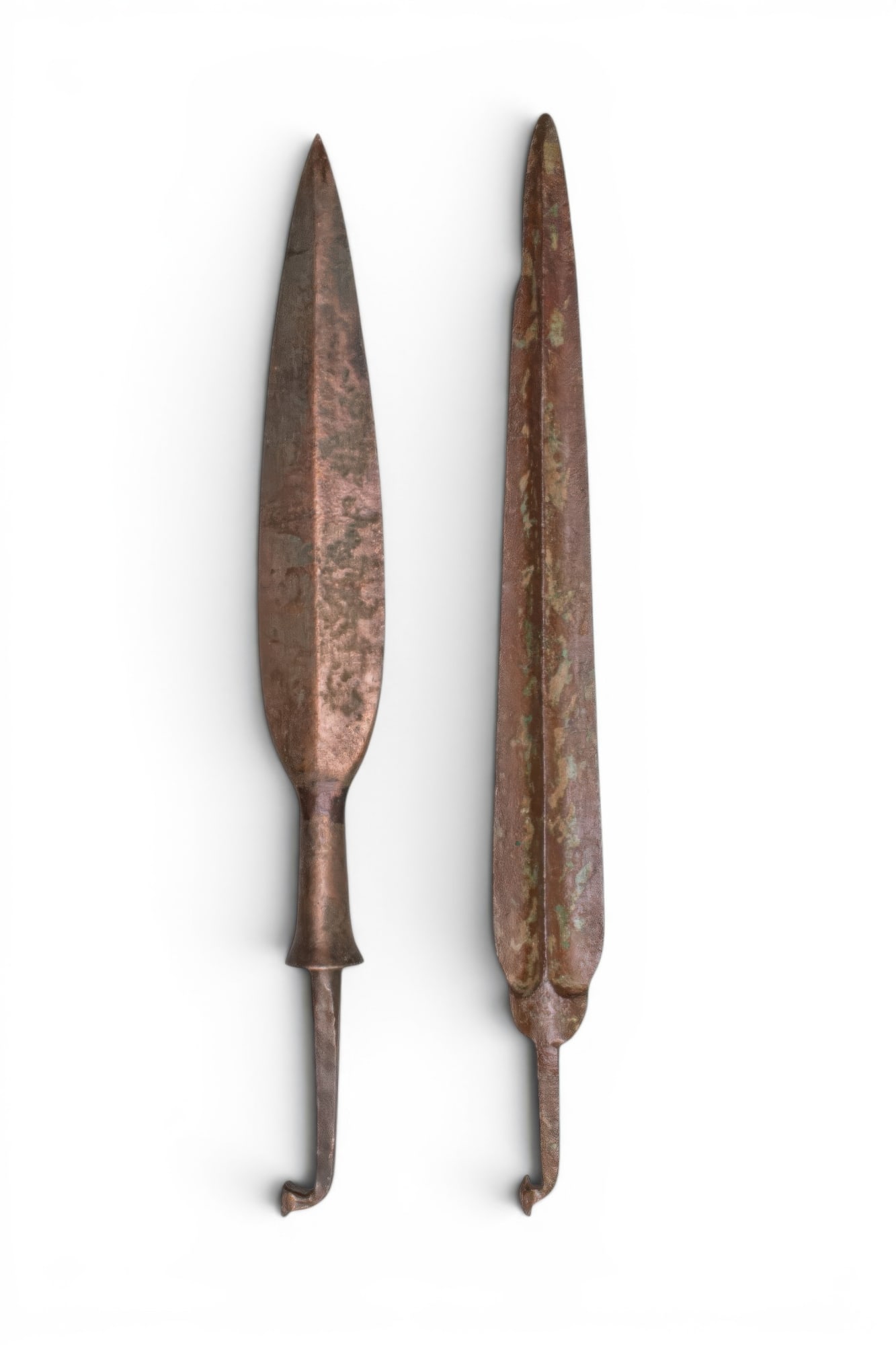 PAIR OF GREEK HOPLITE BRONZE SPEARHEADS (1 of 1)