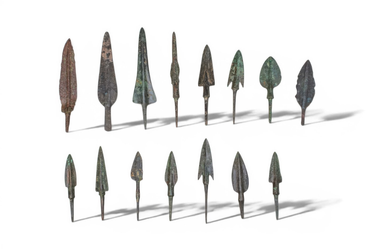 COLLECTION OF GREEK BRONZE SPEARHEADS AND ARROWHEADS (1 of 3)