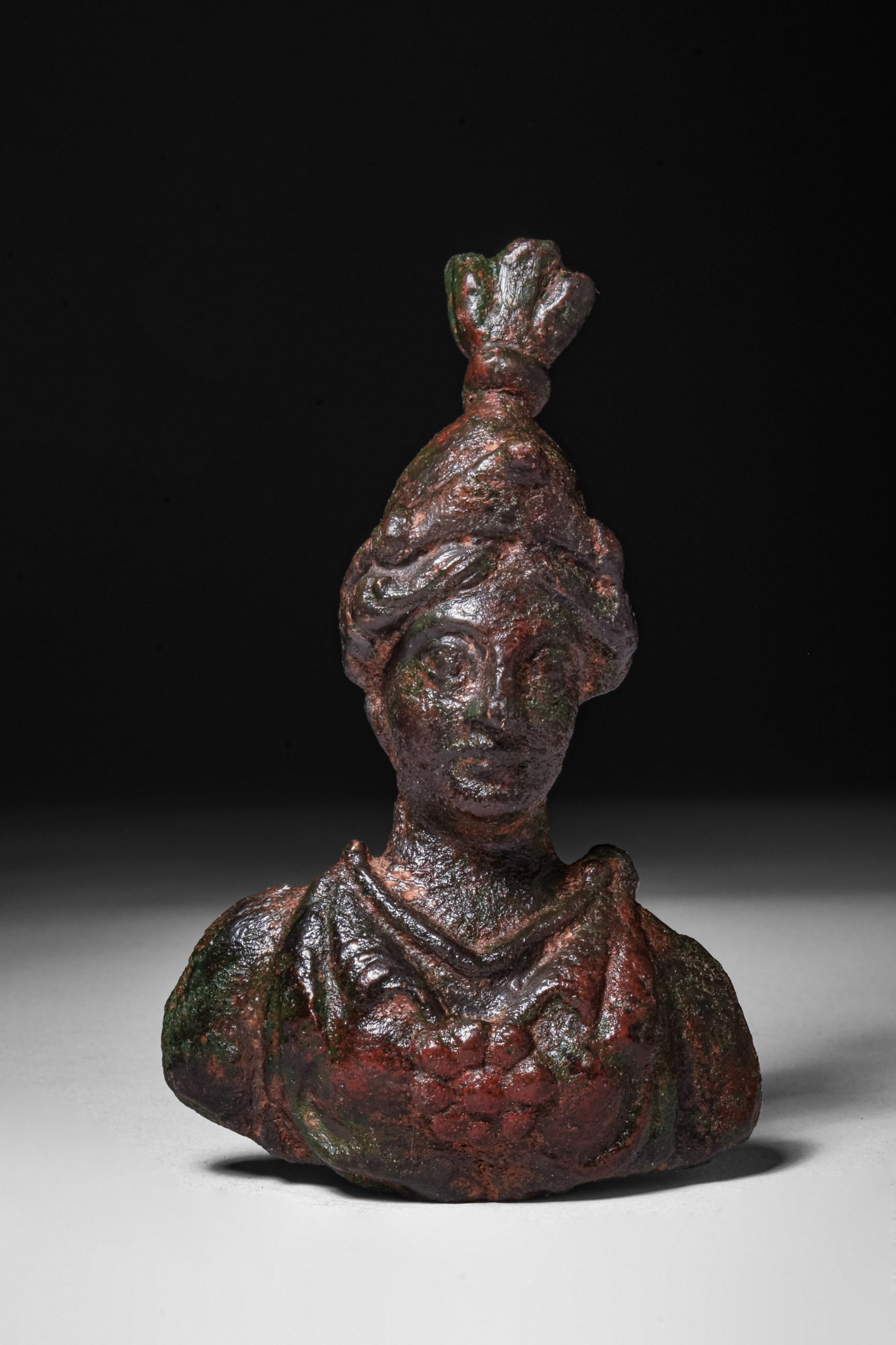 ROMAN BRONZE APPLIQUE OF THE BUST OF MINERVA (1 of 3)