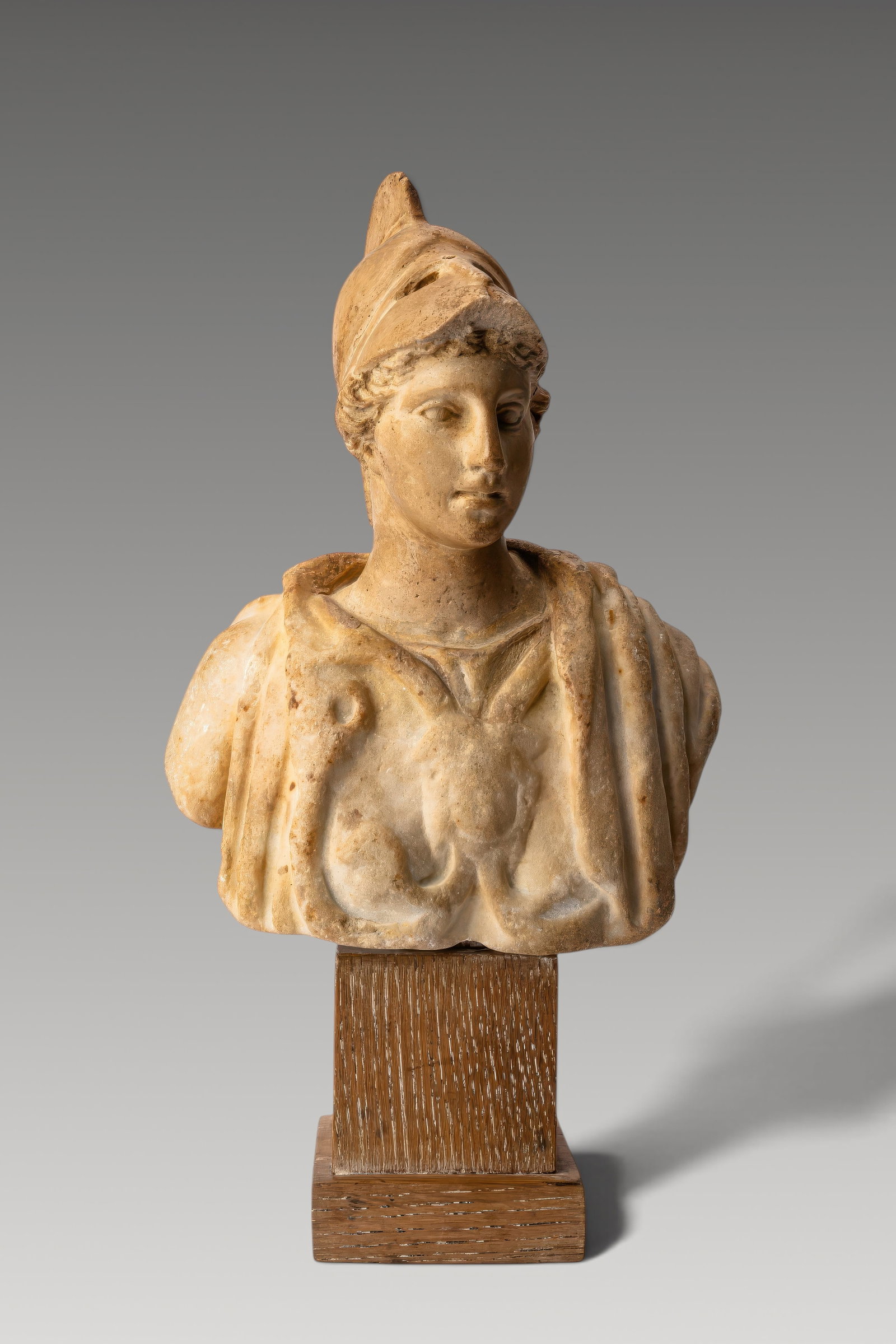 BEAUTIFUL ROMAN MARBLE BUST OF ATHENA (1 of 7)