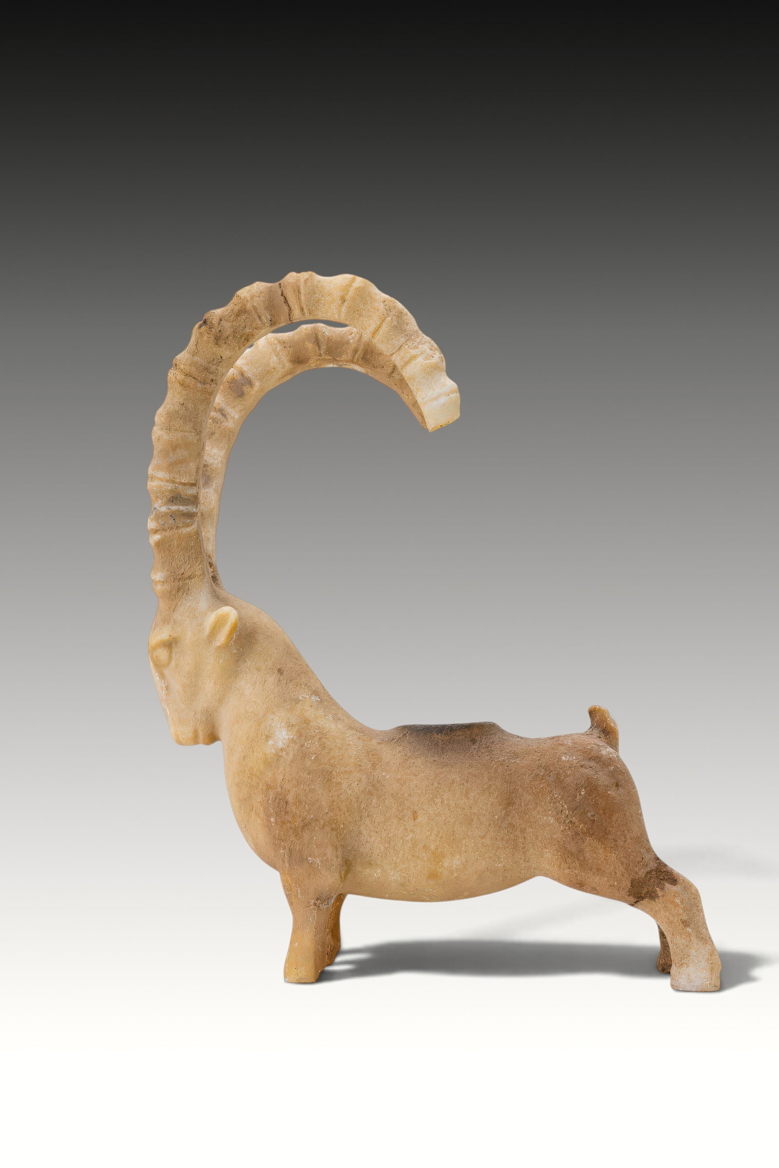 SOUTH ARABIAN MARBLE IBEX-SHAPED INCENSE BURNER (1 of 8)