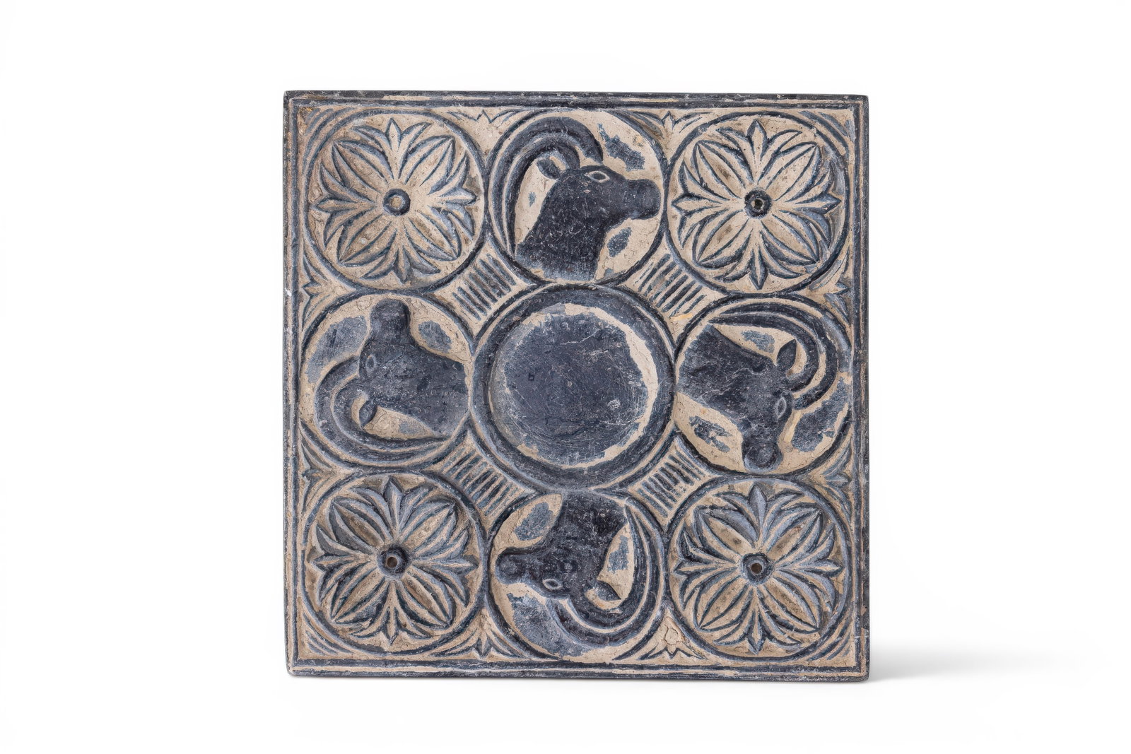 BACTRIAN STONE TILE WITH IBEXES AND ROSETTES (1 of 2)