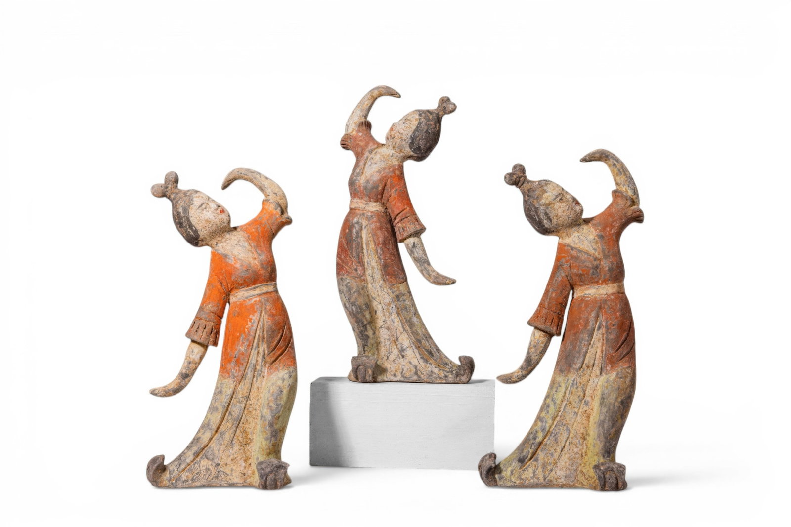 COLLECTION OF CHINESE TERRACOTTA DANCING LADIES (1 of 4)