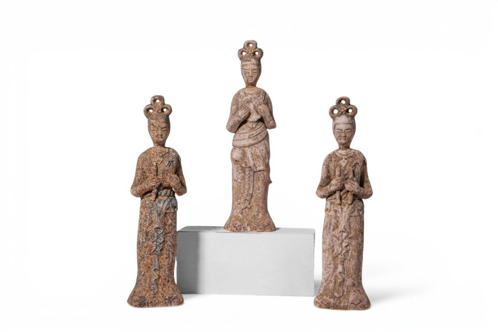 COLLECTION OF CHINESE TERRACOTTA DANCING LADIES (1 of 4)
