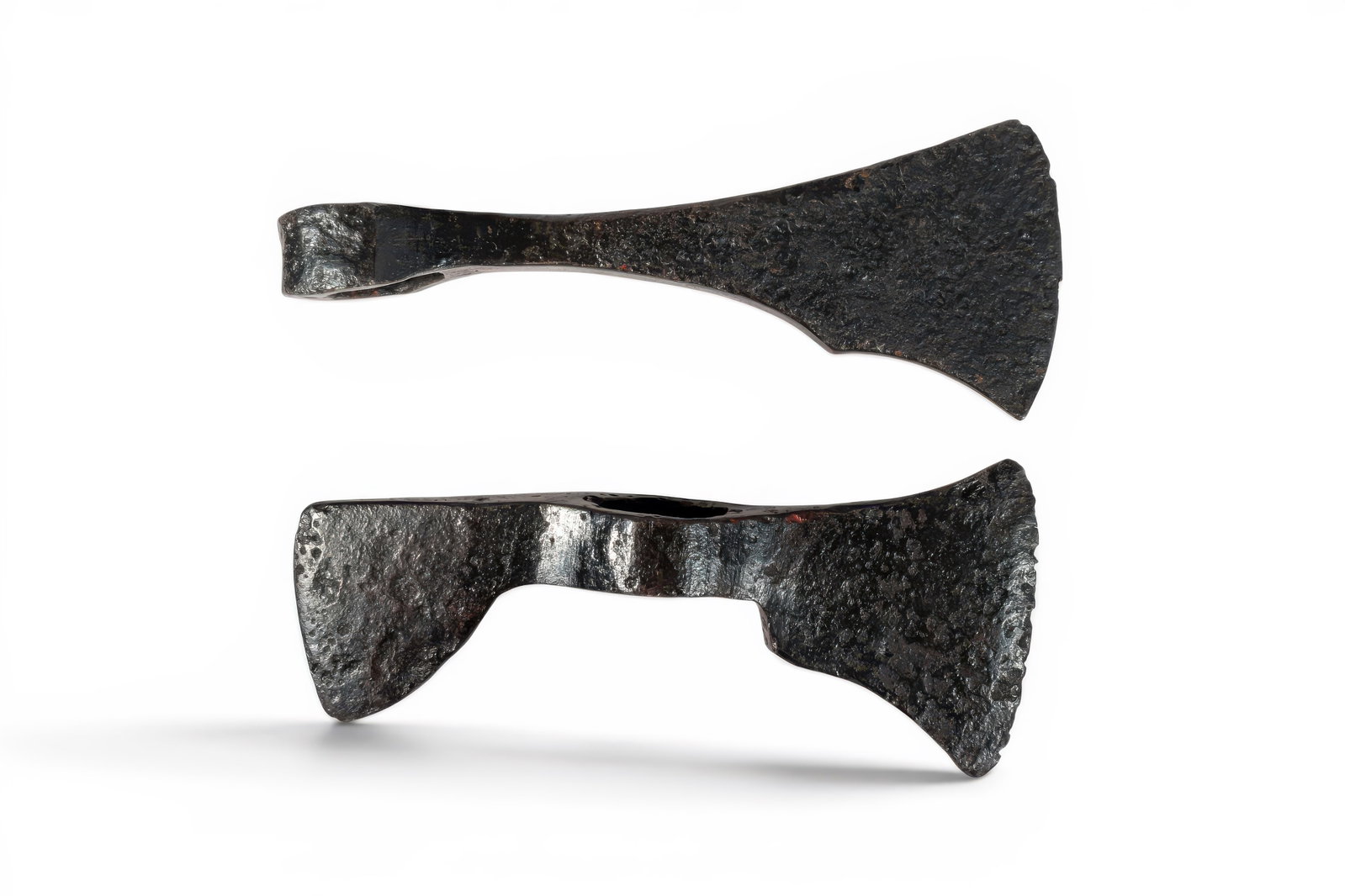 PAIR OF VIKING IRON AXE HEADS (1 of 3)