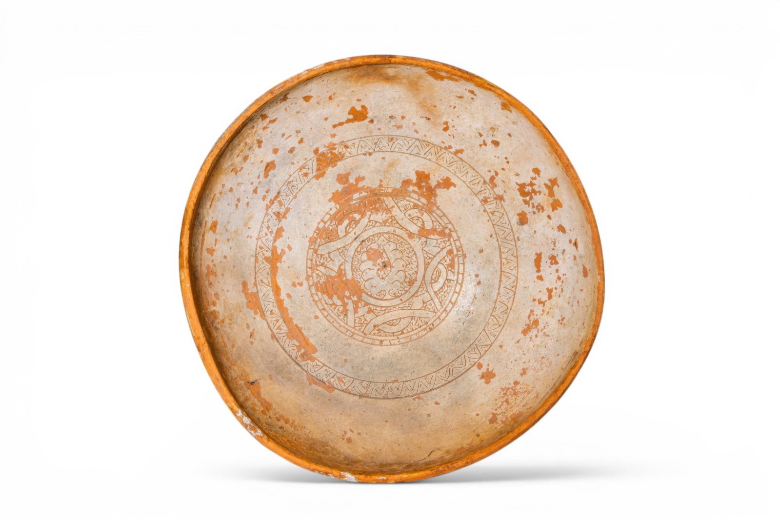 BYZANTINE TERRACOTTA BOWL WITH A STAR (1 of 4)