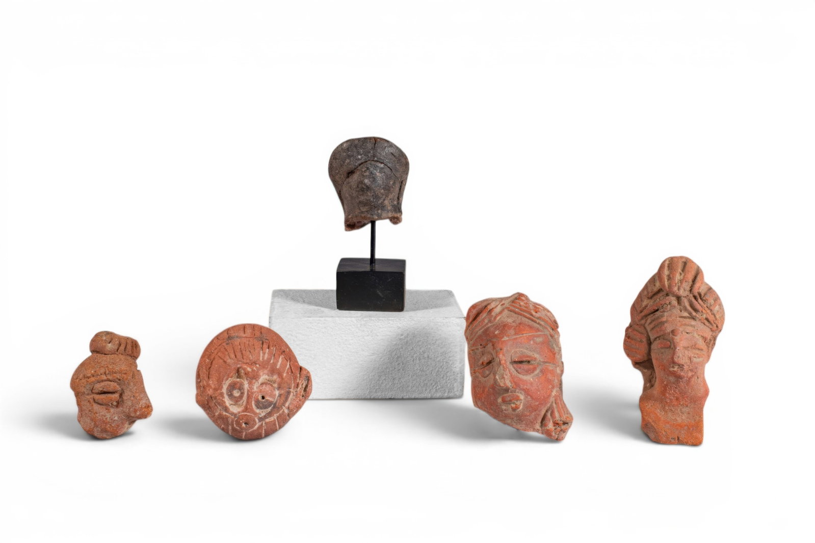 COLLECTION OF INDUS VALLEY TERRACOTTA HEADS (1 of 3)