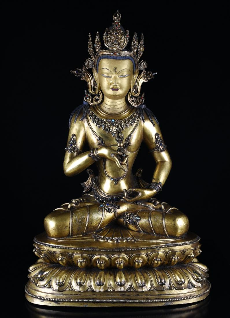 Chinese gilt bronze buddha (1 of 9)