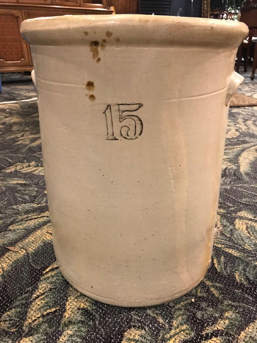Antique 15 Gallon Pickling Crock Stoneware Pottery
