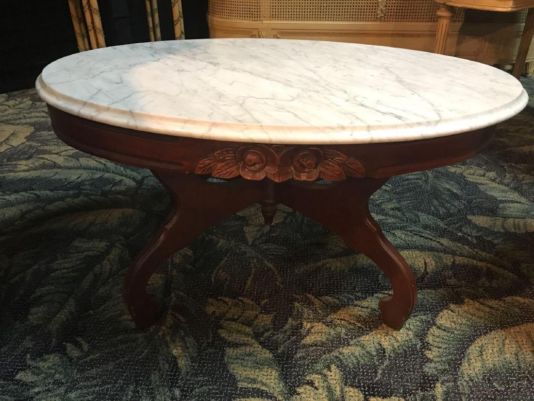 Victorian Marble Top Coffee Table Oct 26 Victorian Marble Top Coffee Table Oct 26