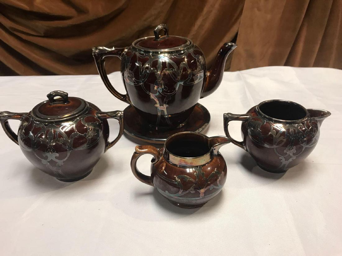 5 Piece Collection of Brown Silver Overlay Cooking Ware (1 of 5)