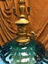 Vintage Blue Glass Lighted Base Table Lamp - 4