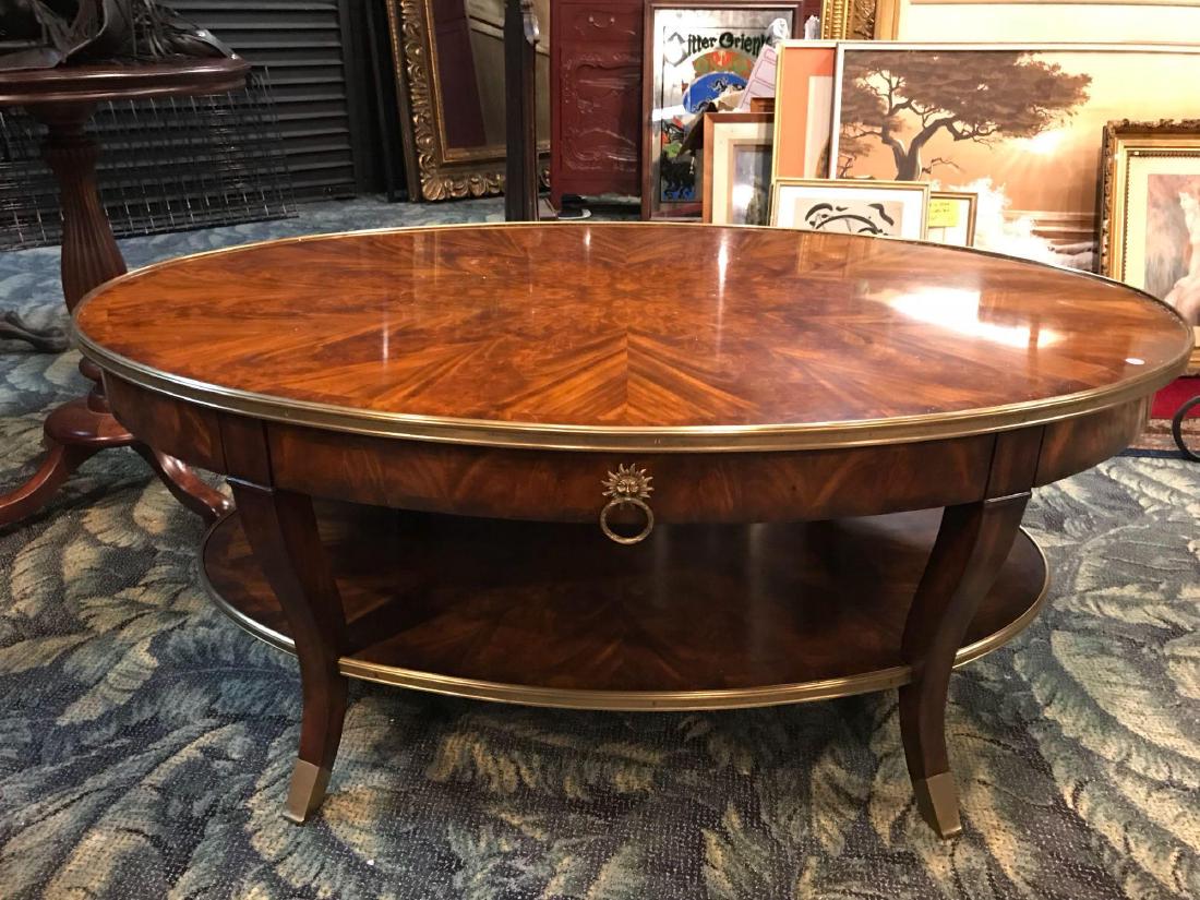 THEODORE ALEXANDER Mahogany Cocktail Table (1 of 8)