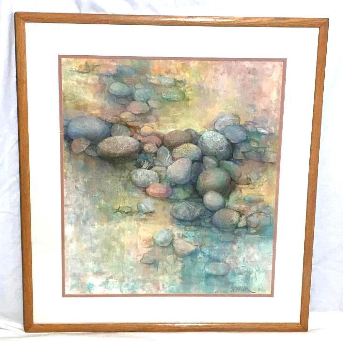 Original Watercolor Weathered by Time Jane Stouffer: Original framed painting by Jane Stouffer of Wicomico Church, Virginia. She passed away in 2009 and left quite a legacy in the art world. This is a rare chance to own one of her originals. It me